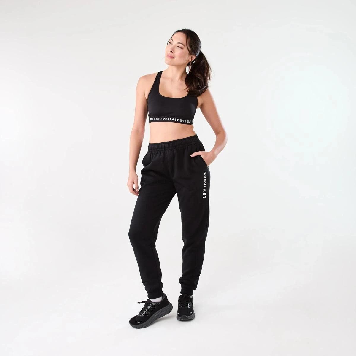 7 Everlast Womens Core Trackpants EVERLAST SIMPLE LOGO BLACK, 7 of 8