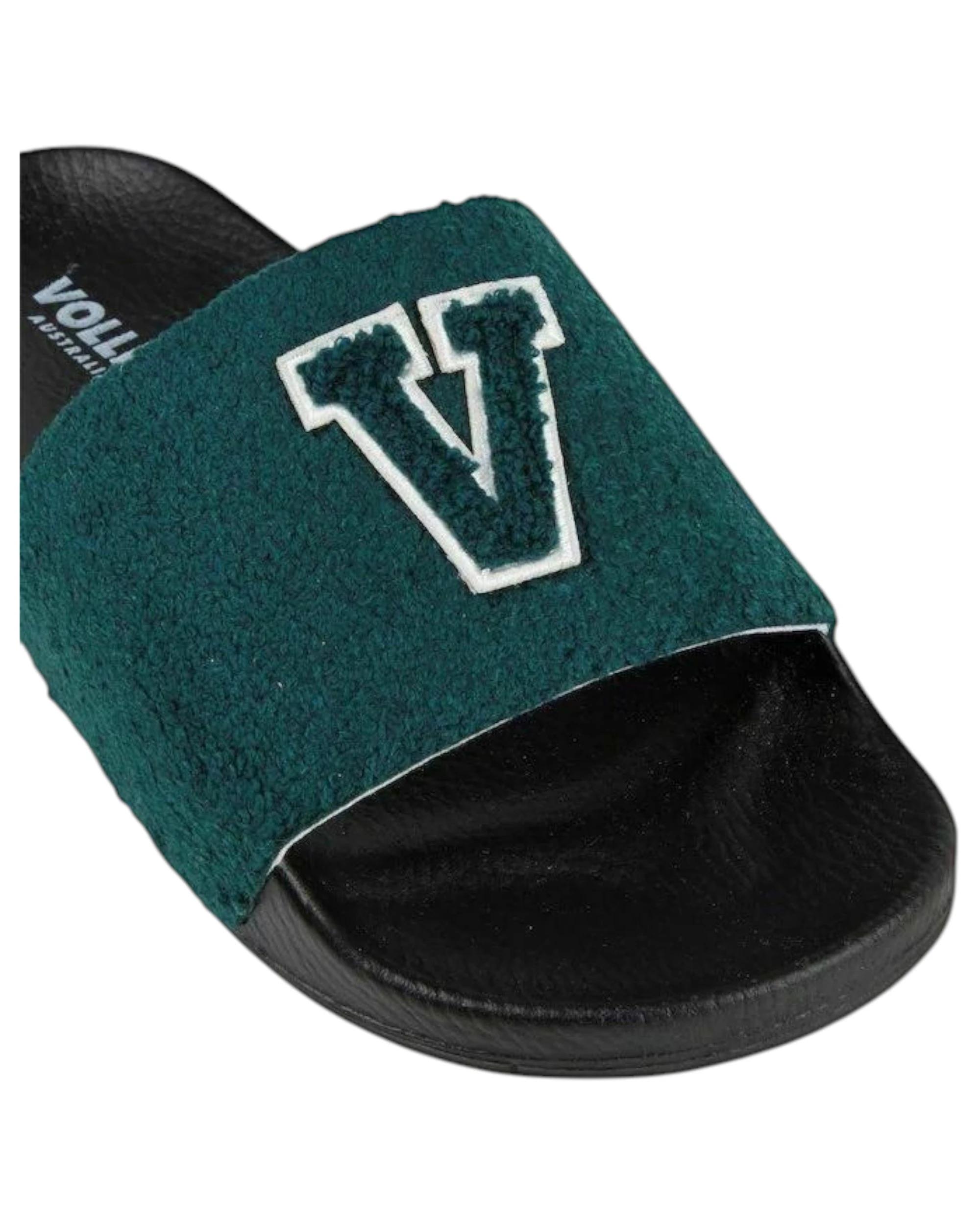4 Volley Pool Slides Mens Shoes Sandals Thongs GREEN/WHITE, 4 of 5