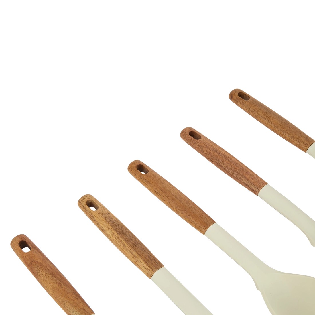 8 Set of 5 Silicone Utensils with Acacia Handles, 8 of 10