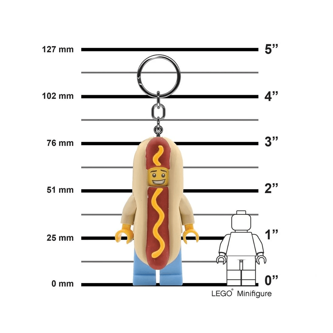 5 Lego Hot Dog Man LEDLITE Keyring, 5 of 5