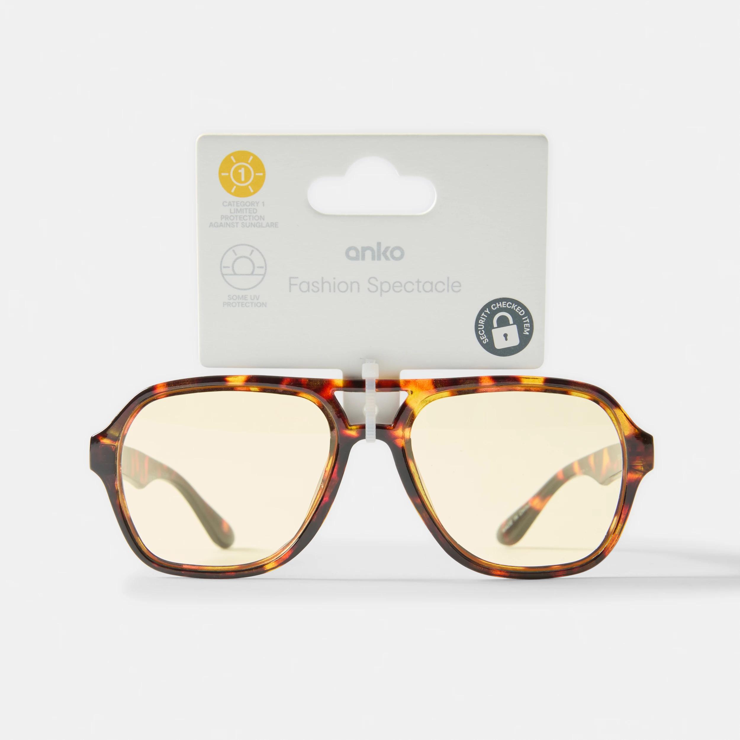 7 Square Aviator Glasses Tort Yel, 7 of 7