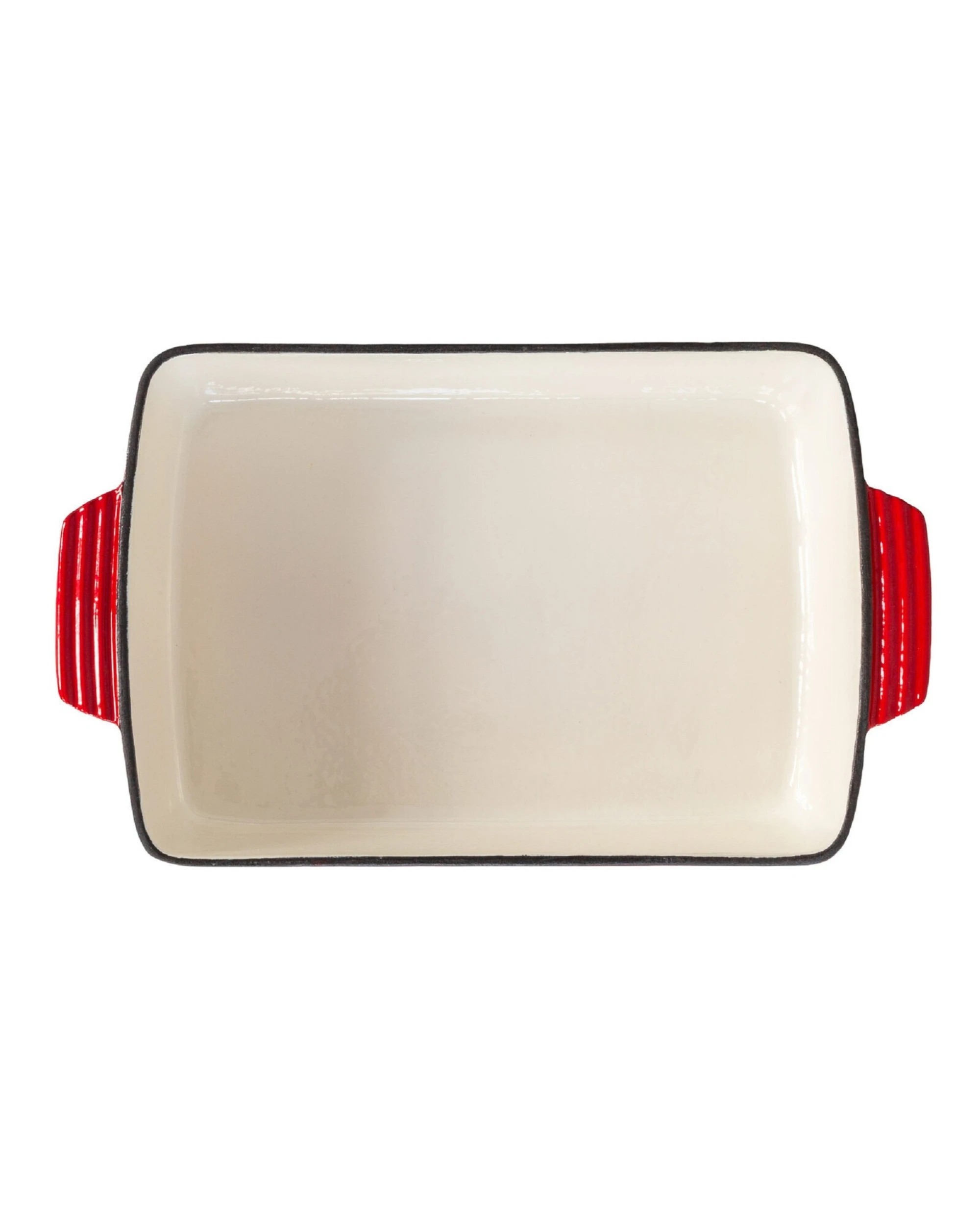 4 Healthy Choice Enamelled Cast Iron 38.5x23cm Rectangular Roaster (3.4L) - Red, 4 of 6