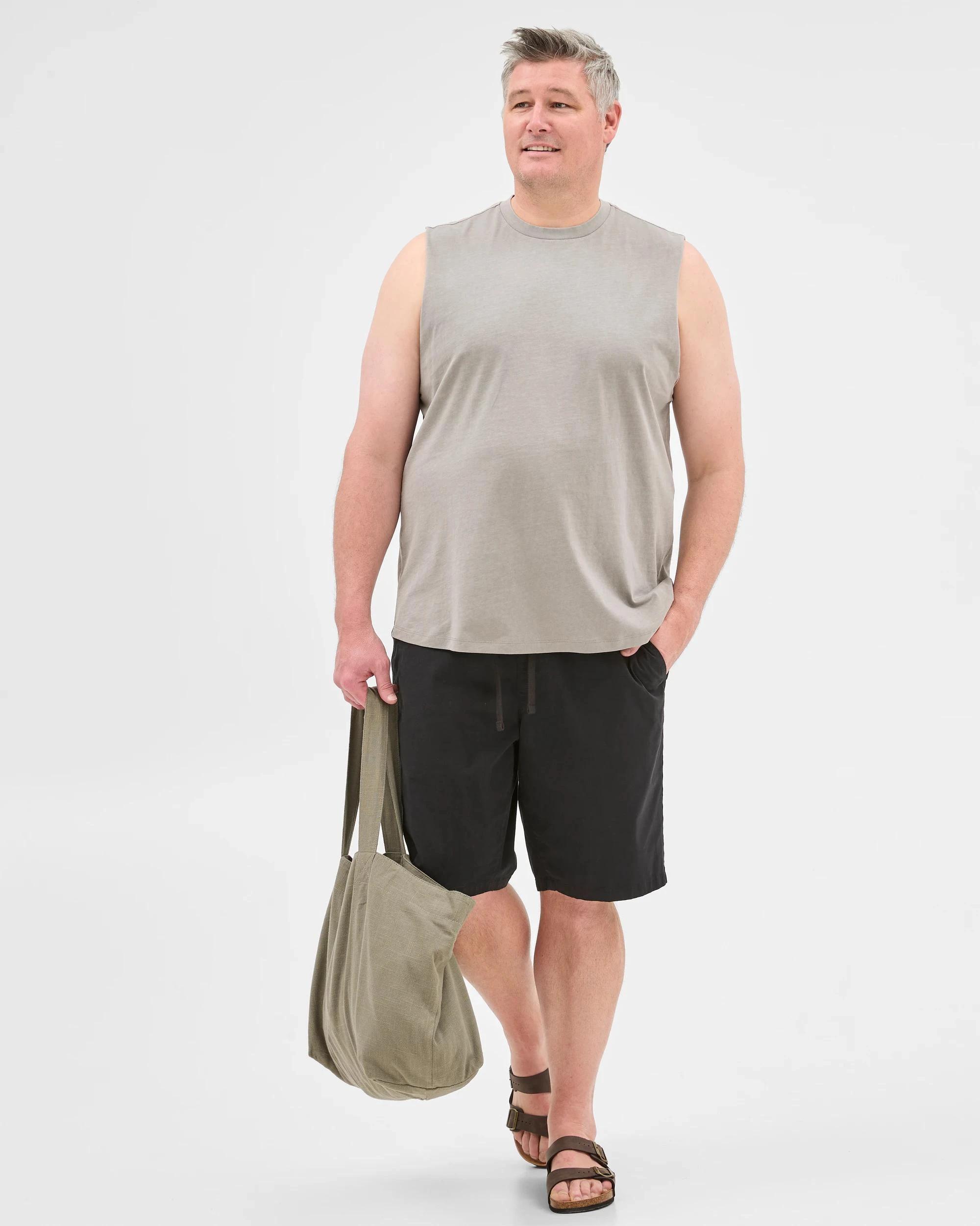 1 Target Plus Size Australian Cotton Plain Tank Top STEEPLE GREY, 1 of 6