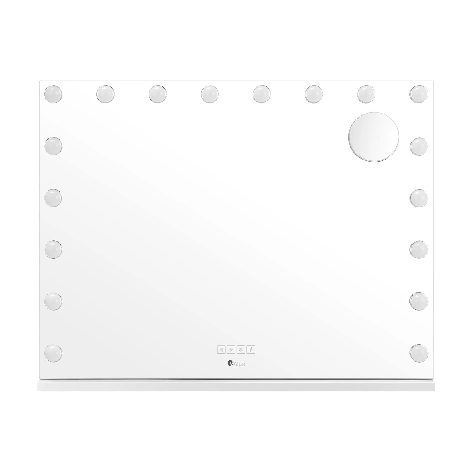 6 Oikiture Bluetooth Hollywood Makeup Mirror 18 Led Light 80x62cm Vanity Mirrors
 - White, 6 of 7