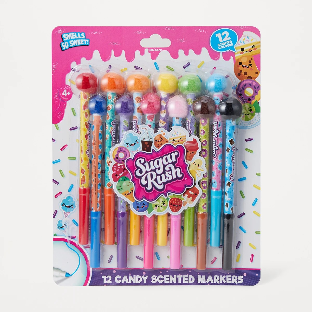 1 12 Pack Sugar Rush Candy Scented Fine Line Markers, 1 of 2