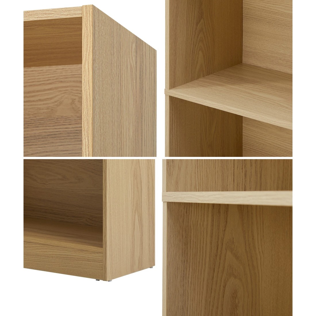 2 Oikiture Bookshelf Bookcase Display Shelves 5-tier Storage Stand Rack
 - Natural, 2 of 6