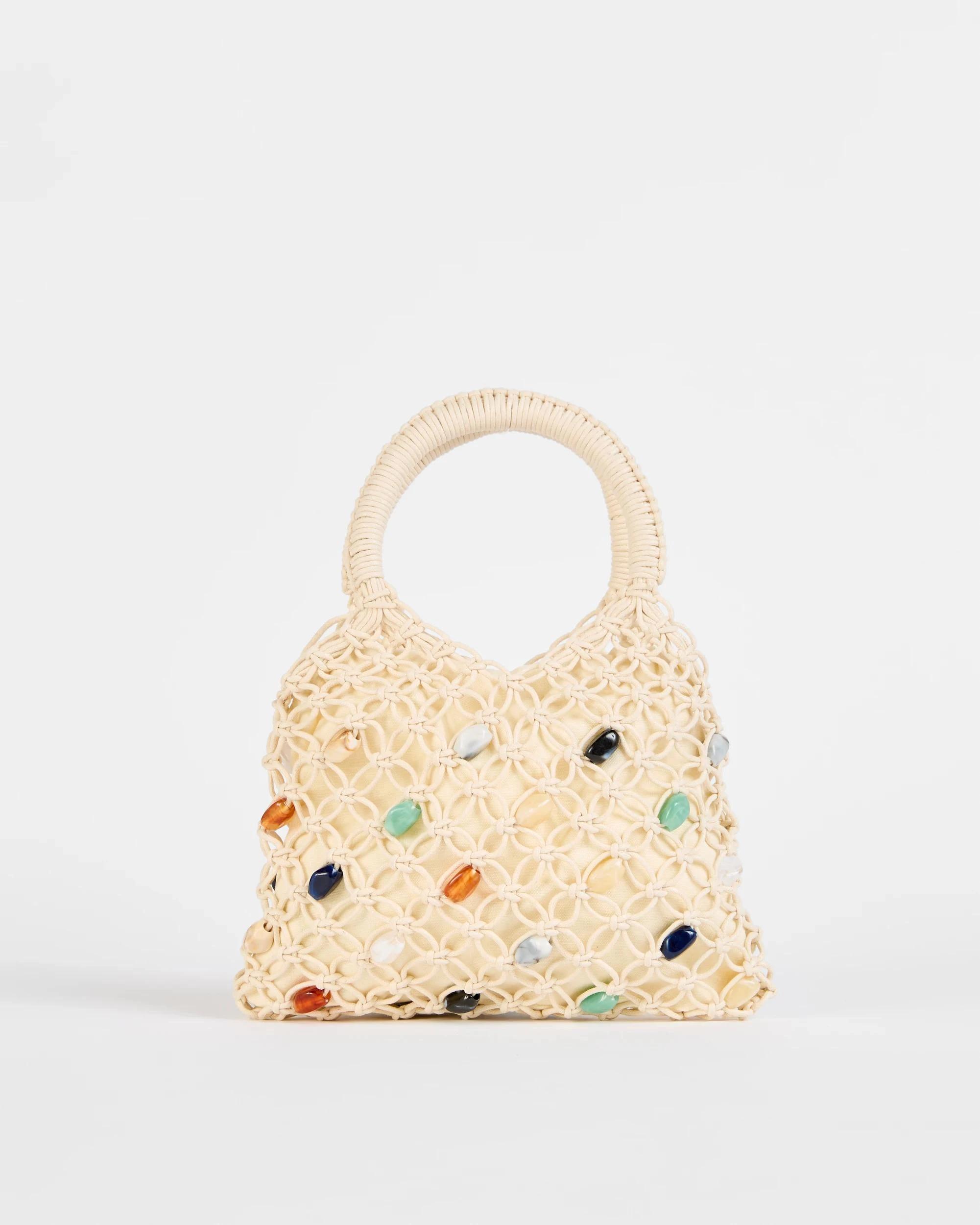 1 Target Beaded Macrame Crossbody Bag NATURAL, 1 of 1