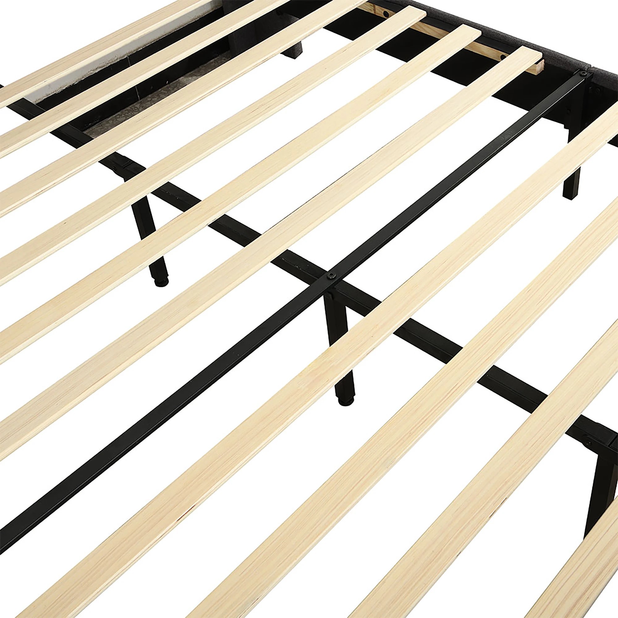 5 Levede Double Bed Frame Velvet - Grey, 5 of 6
