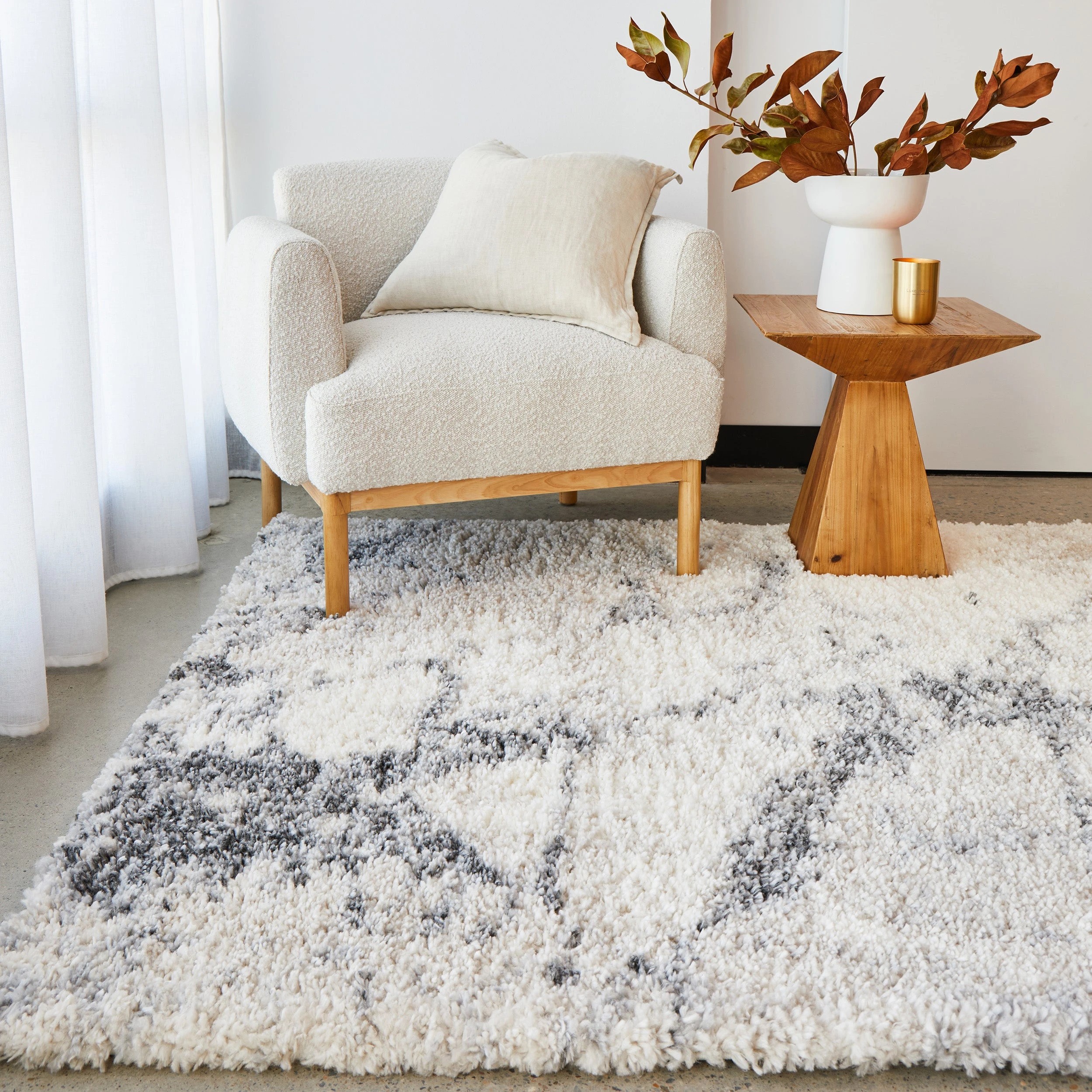 2 Common Ground Rugs Nocturne 230x160cm - Medium Shag Rug - White, 2 of 6