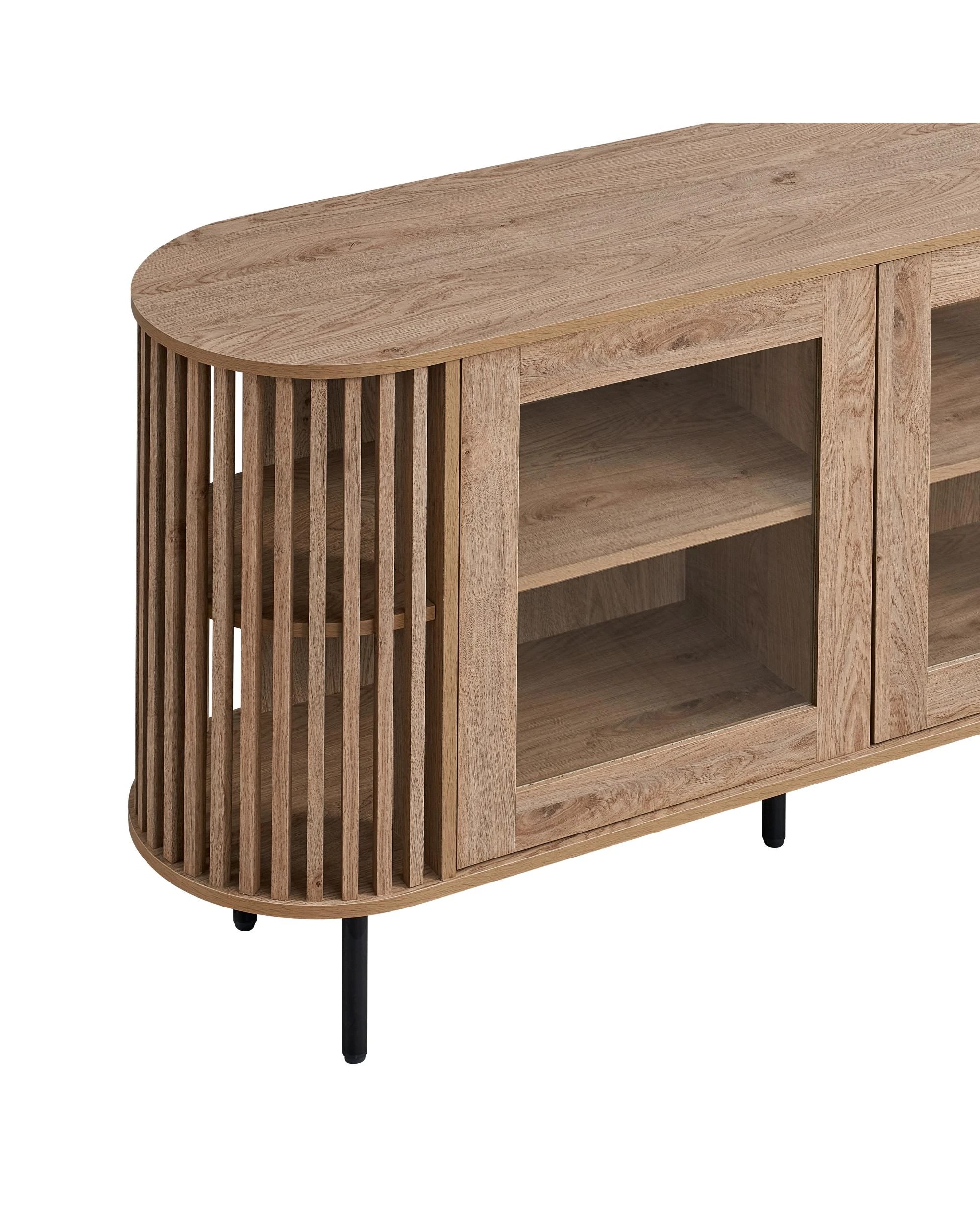 6 Kodu Buffet Unit Sideboard Credenza Cabinet 148cm 2 Doors - Natural, 6 of 7