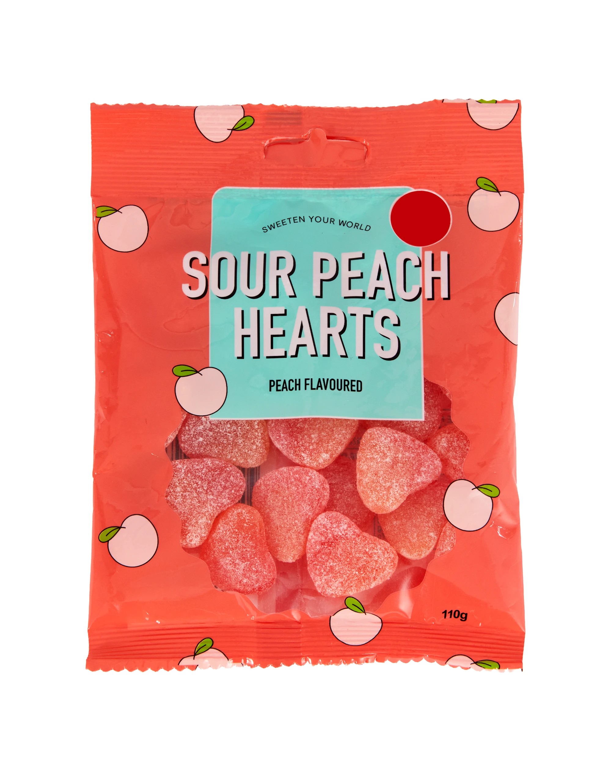 1 Sour Peach Hearts 110g, 1 of 3