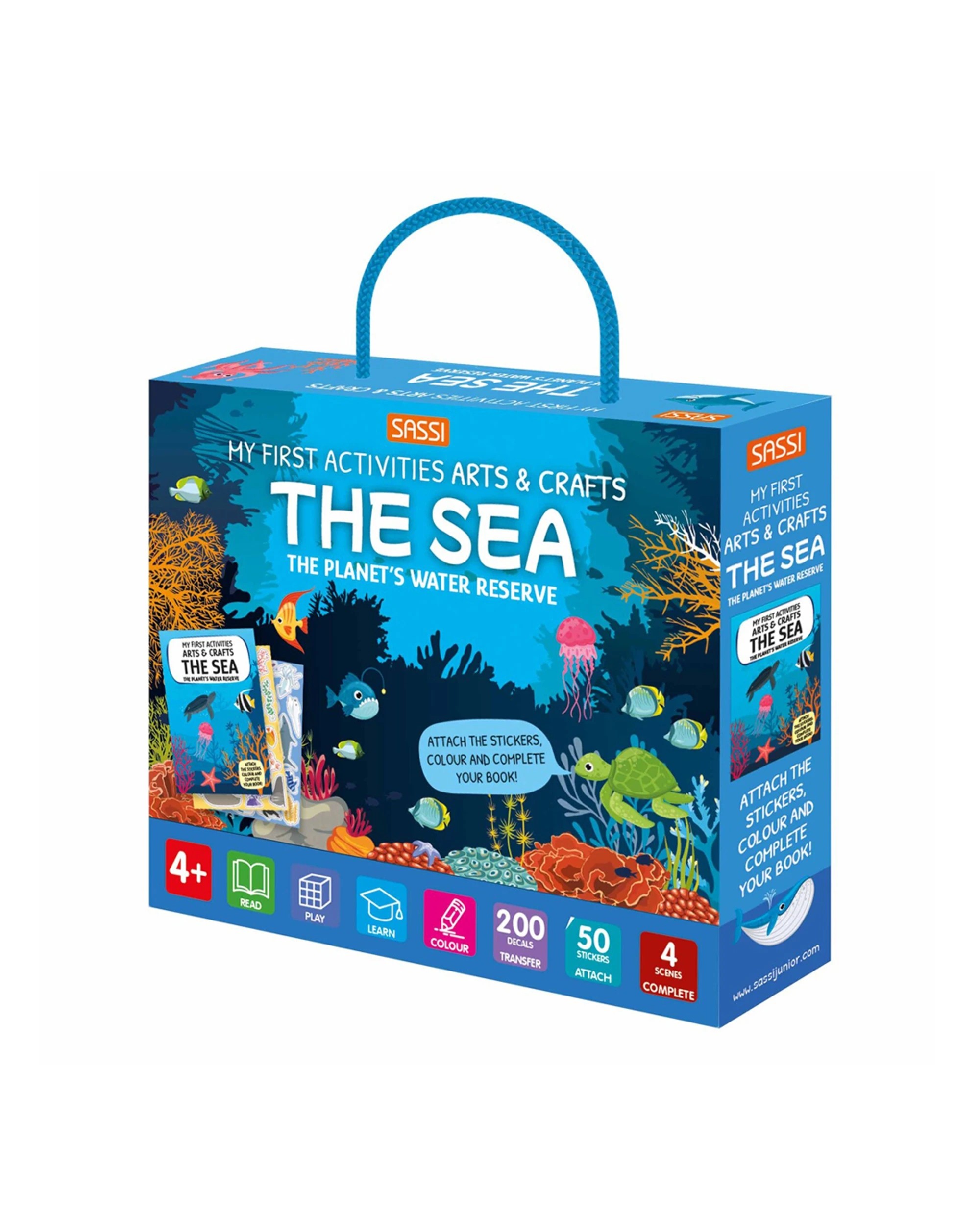1 Sassi Arts & Crafts Kids Children Activity Colouring Book The Sea - Multi, 1 of 3