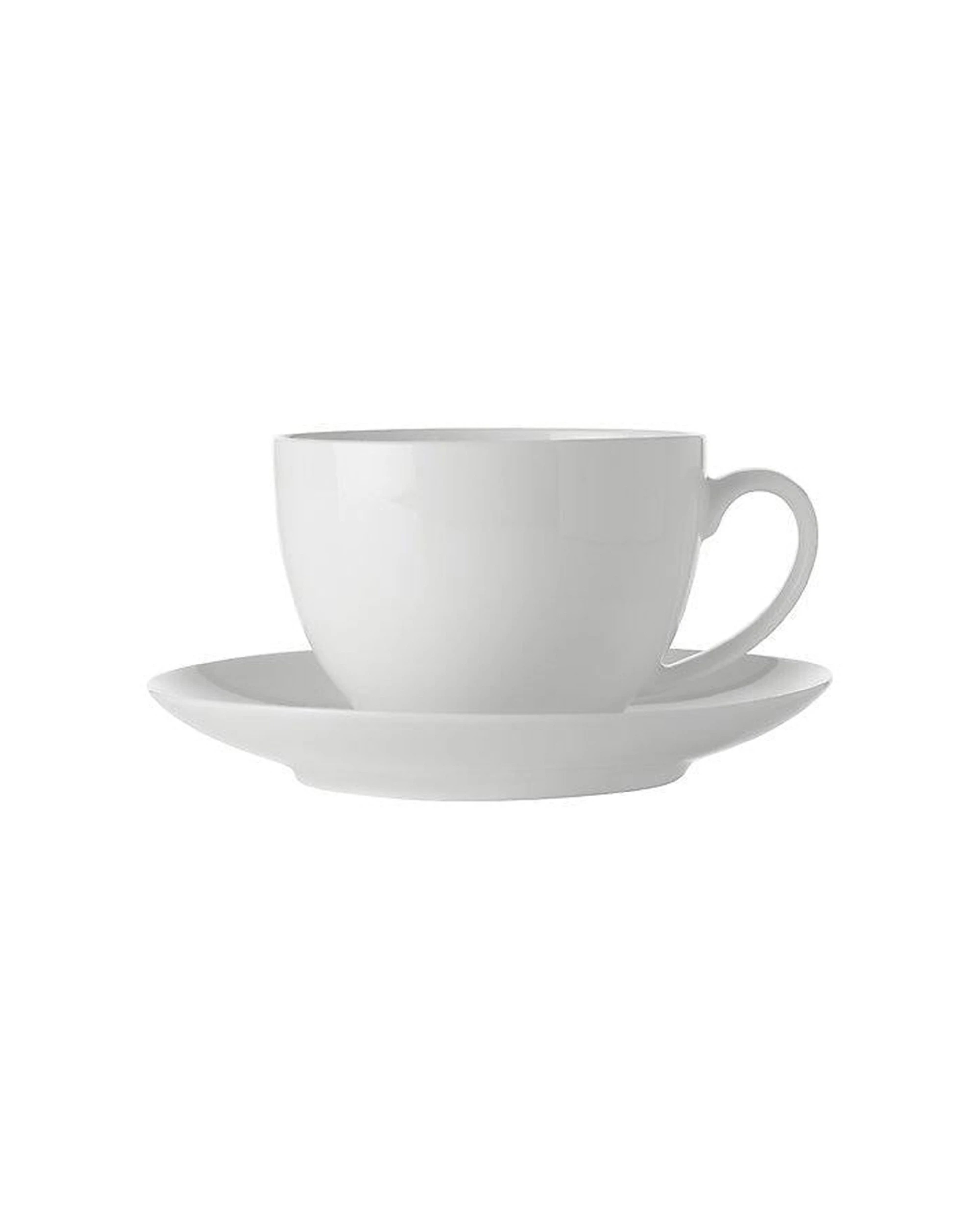 3 Maxwell & Williams Basics Porcelain Cup And Saucer Set 260ml Dinnerware
 - White, 3 of 3