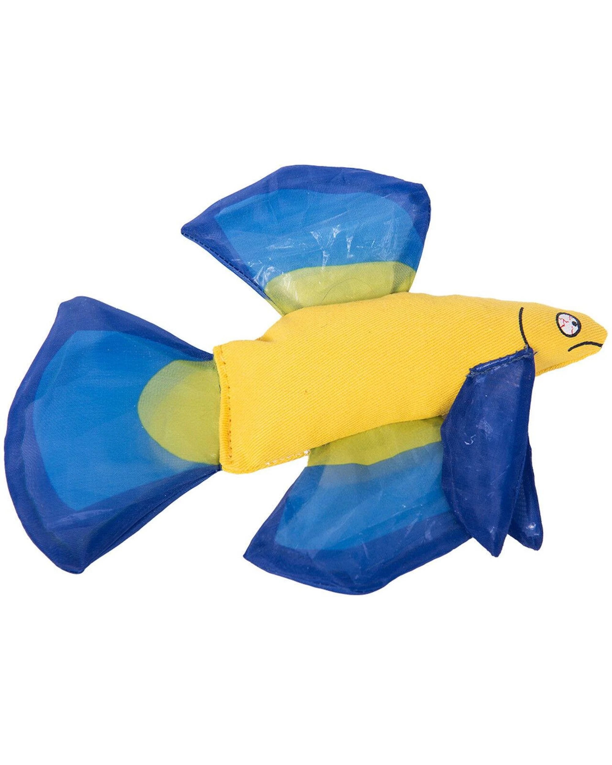 2 Yeowww Mo Betta Fish Catnip Filled Durable Cat Toy Blue 6.5 Inch - Blue, 2 of 3