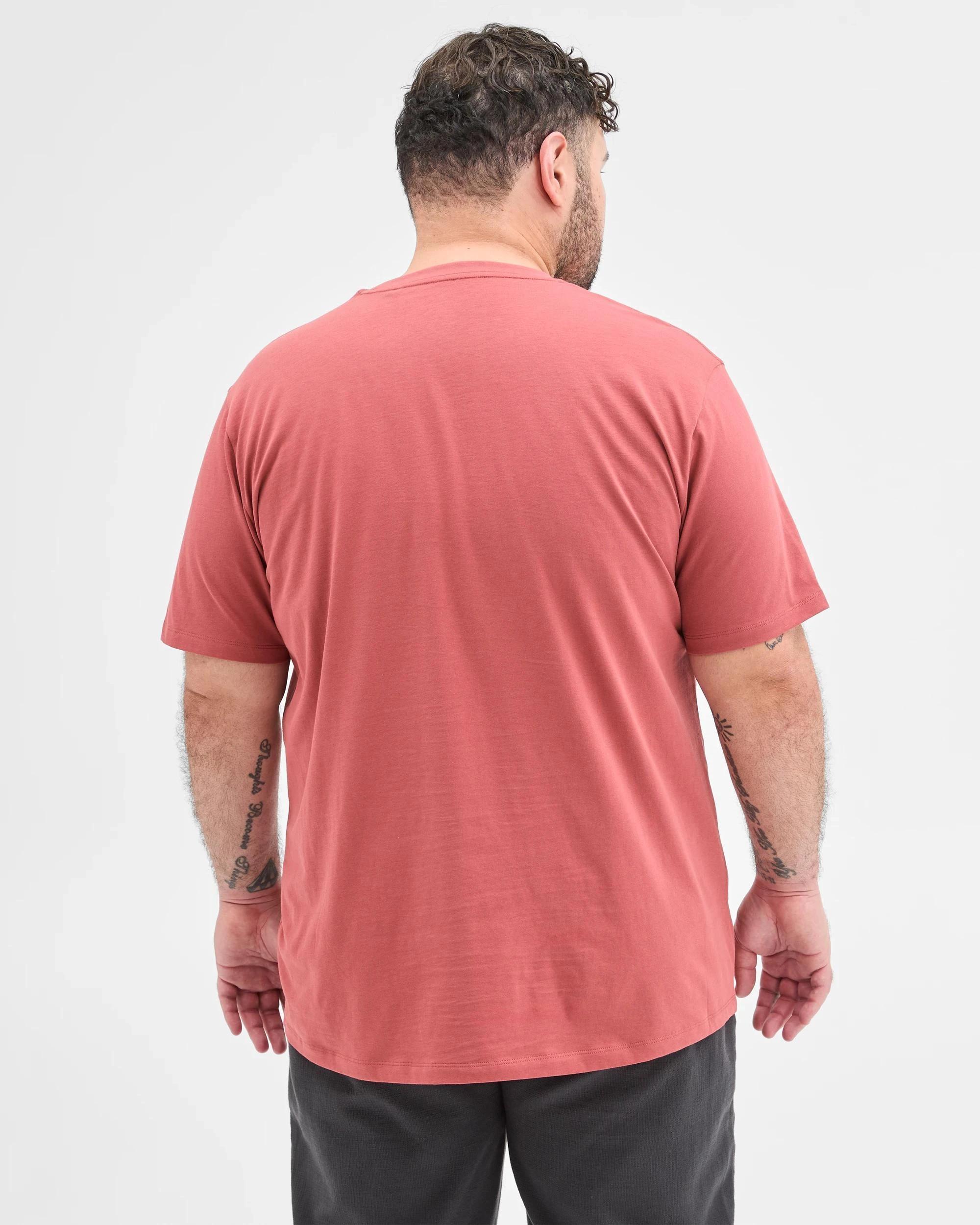 6 Target Man Plus Plus Size Australian Cotton Crew T-Shirt RED, 6 of 6