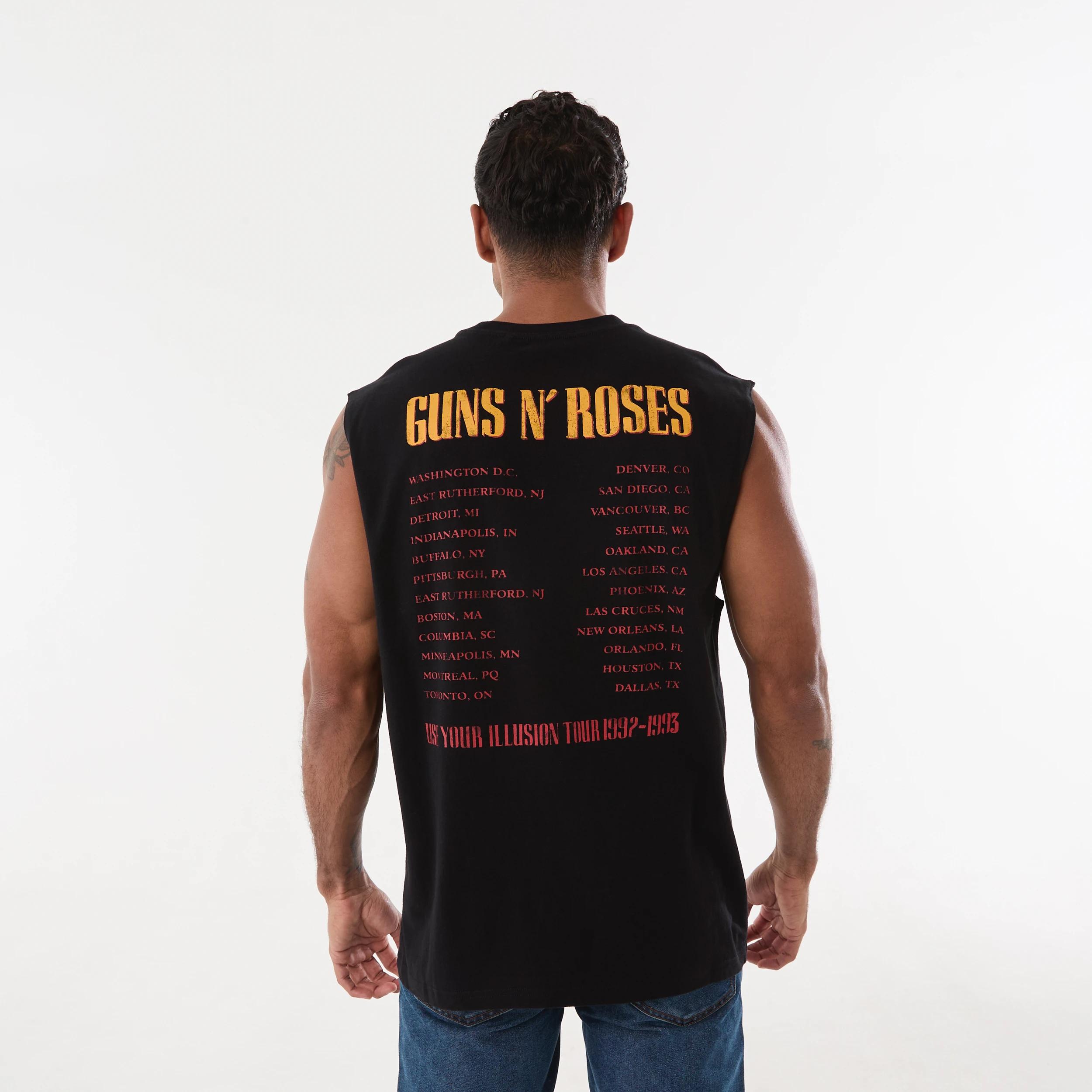 3 Guns N' Roses License Oversized Muscle BLACK, 3 of 6