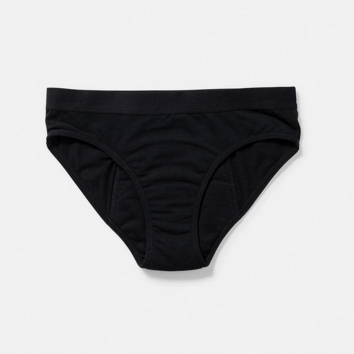 4 2 Pack Girls Period Briefs BLACK BOWS, 4 of 4