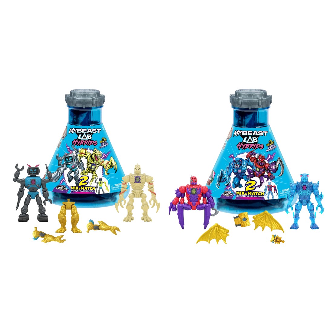 2 MrBeast Lab Hybrids 2 Pack Mix & Match Action Figures Multi Pack - Assorted, 2 of 10