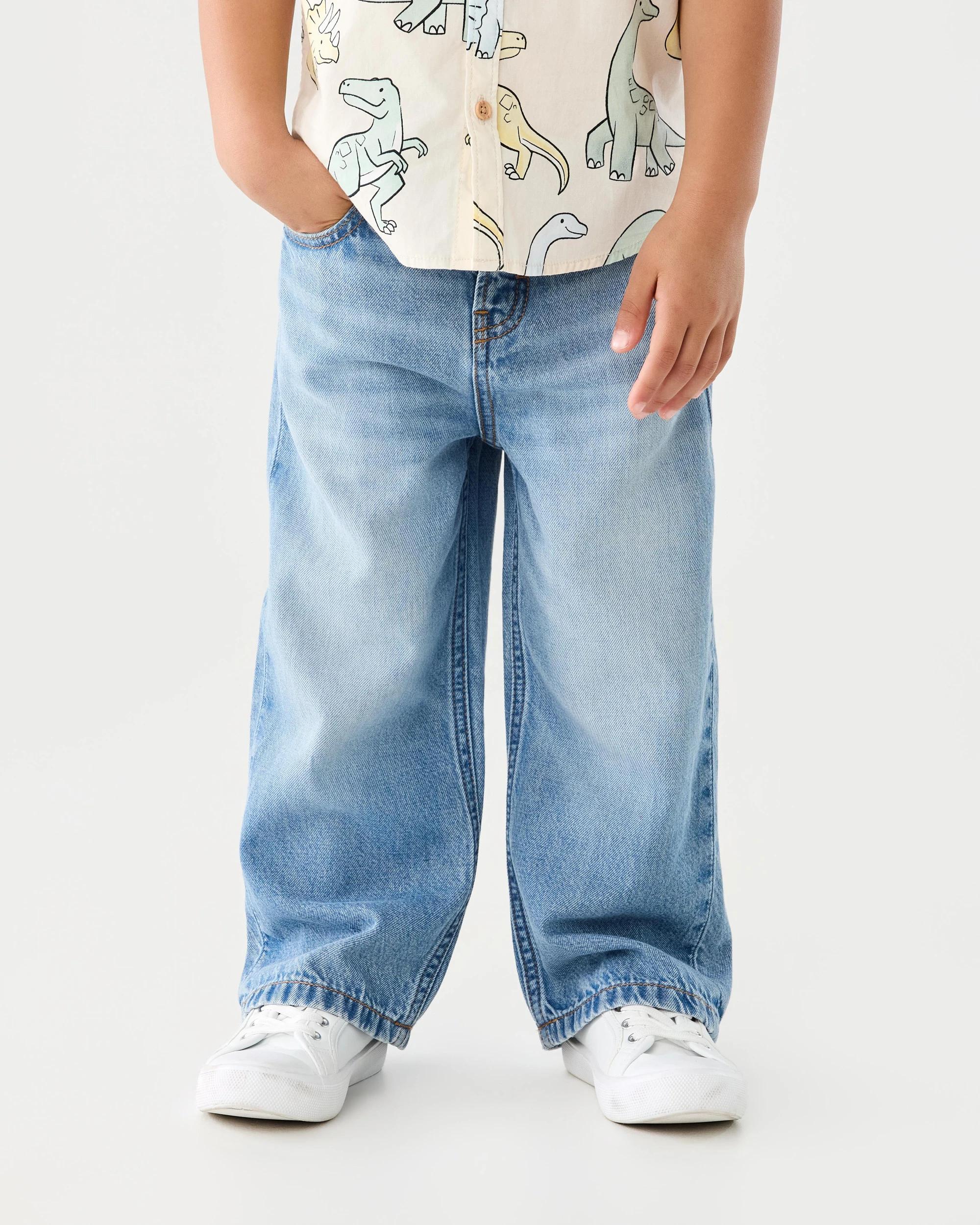 1 Relaxed Leg Denim Jeans Lgt Bluwsh, 1 of 6