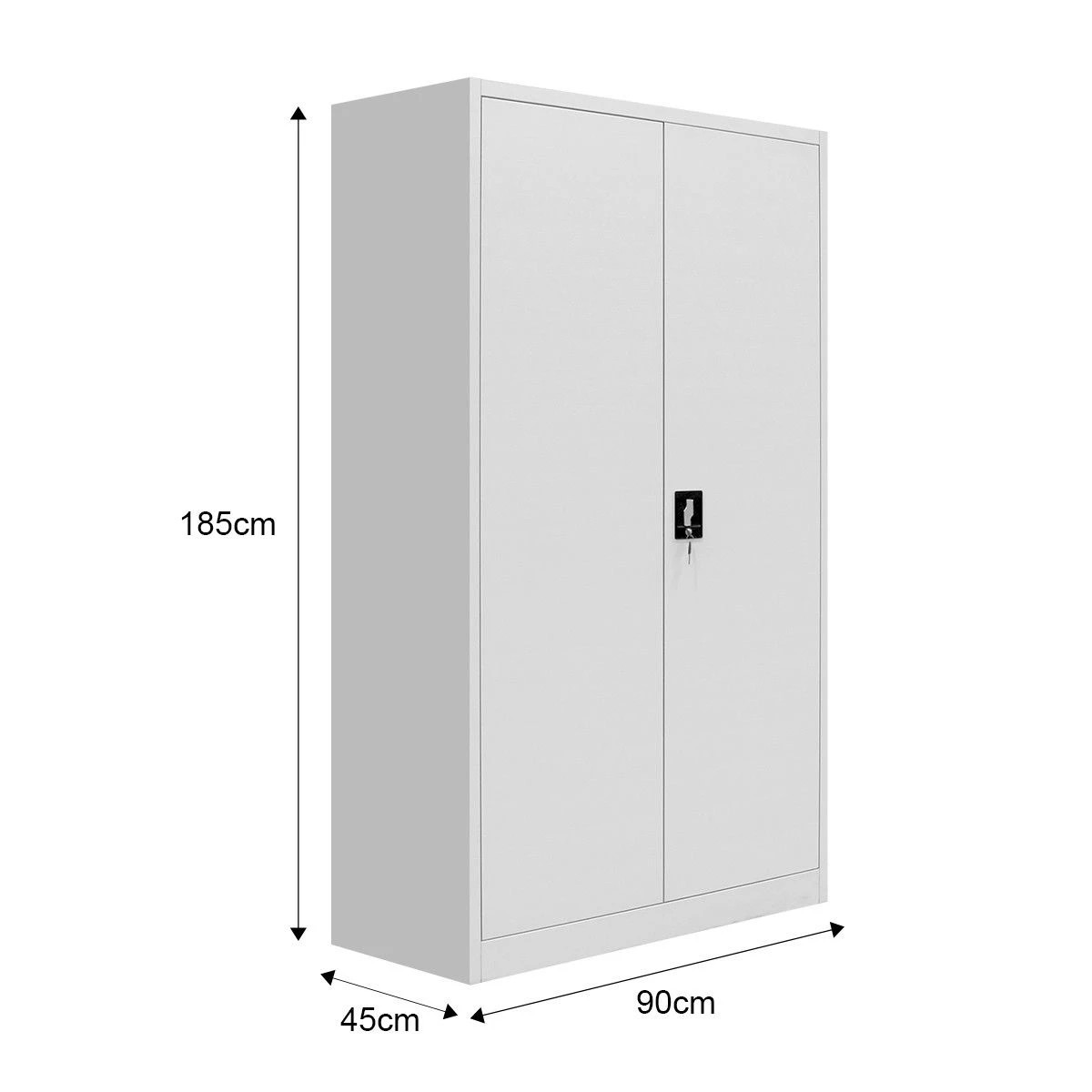2 Ausway Steel Storage Cabinet Wardrobe Closet with Locks, 2 of 2