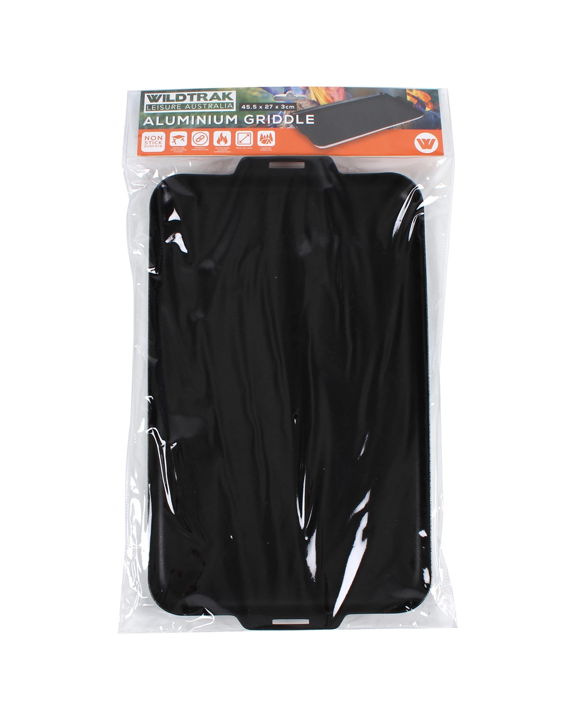 2 Wildtrak Aluminium Non-Stick Griddle Pan Heavy Duty Built-In Handles - Black, 2 of 2