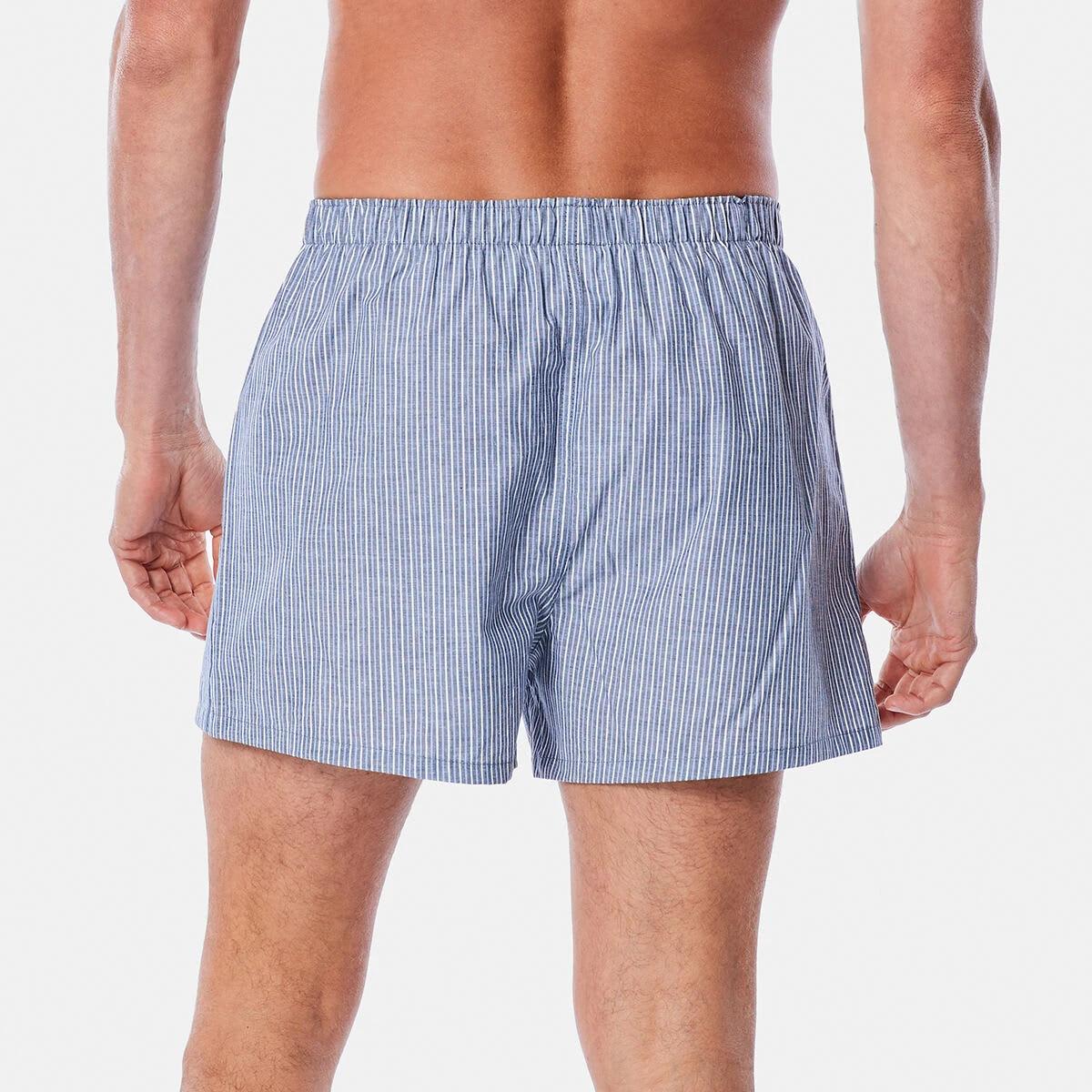 6 3 Pack Alpha Classic Woven Boxers Bluestripe, 6 of 8