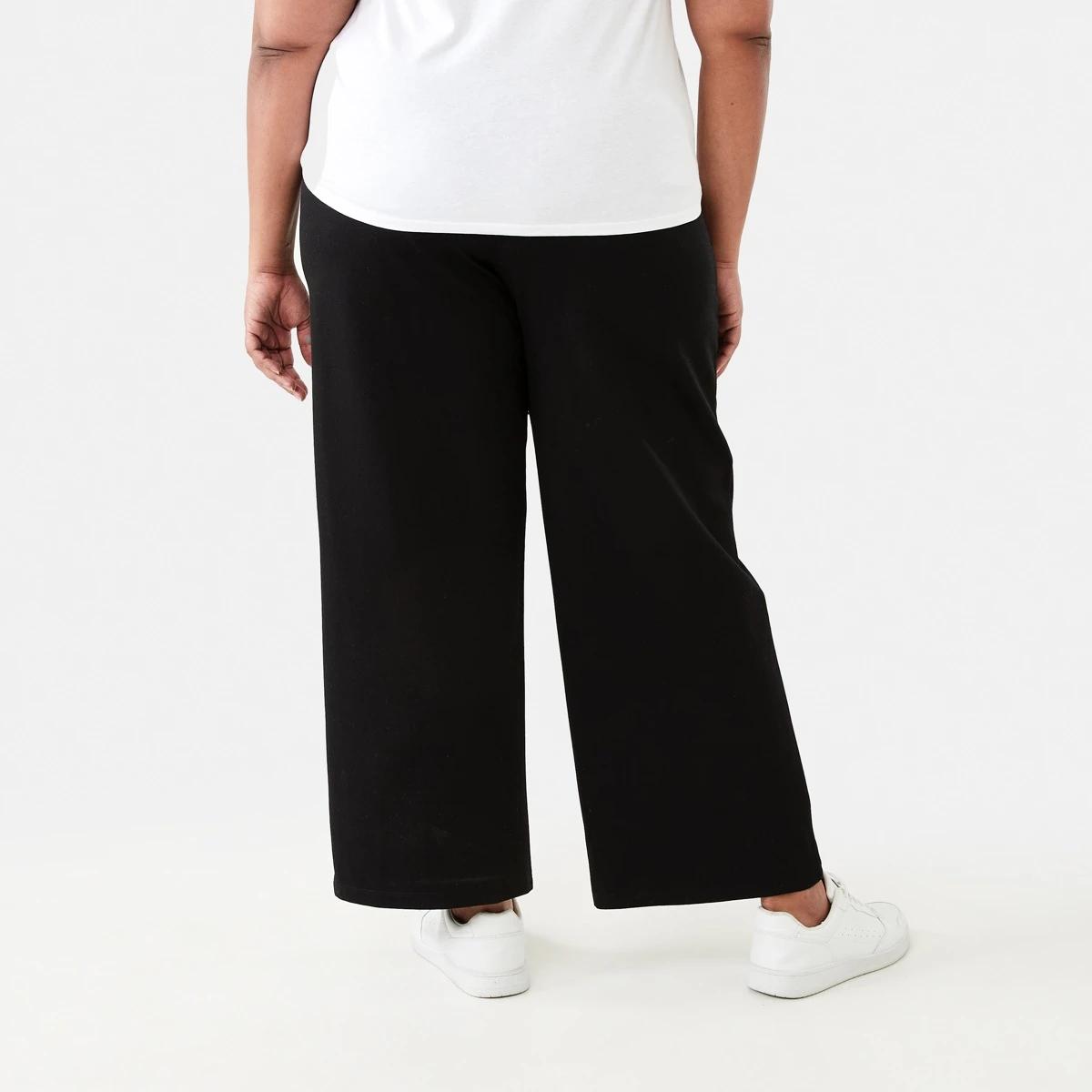 3 Curve Wide Leg Ponte Pants Black, 3 of 4