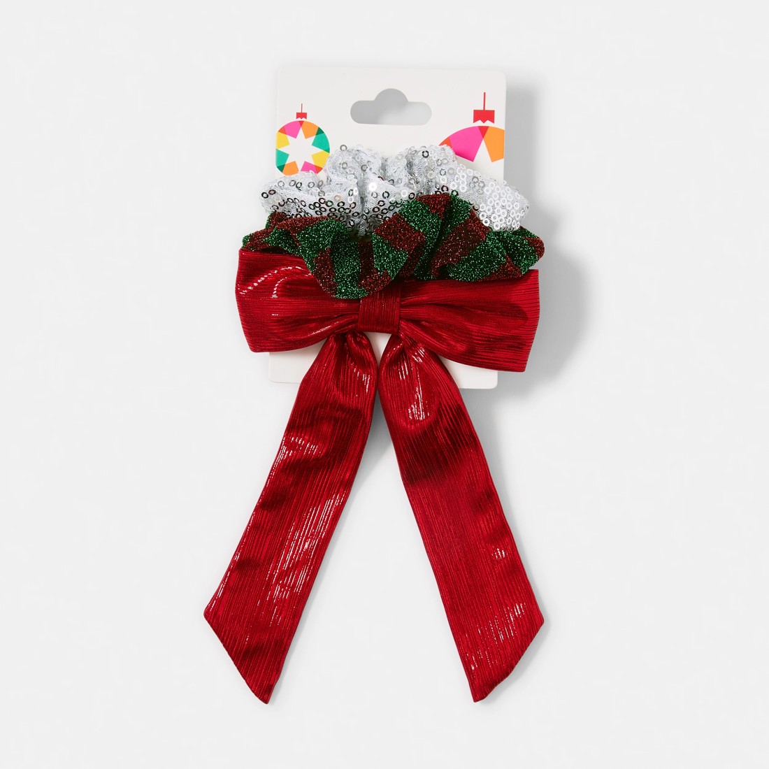 4 3 Pack Christmas Hair Scrunchies, 4 of 4