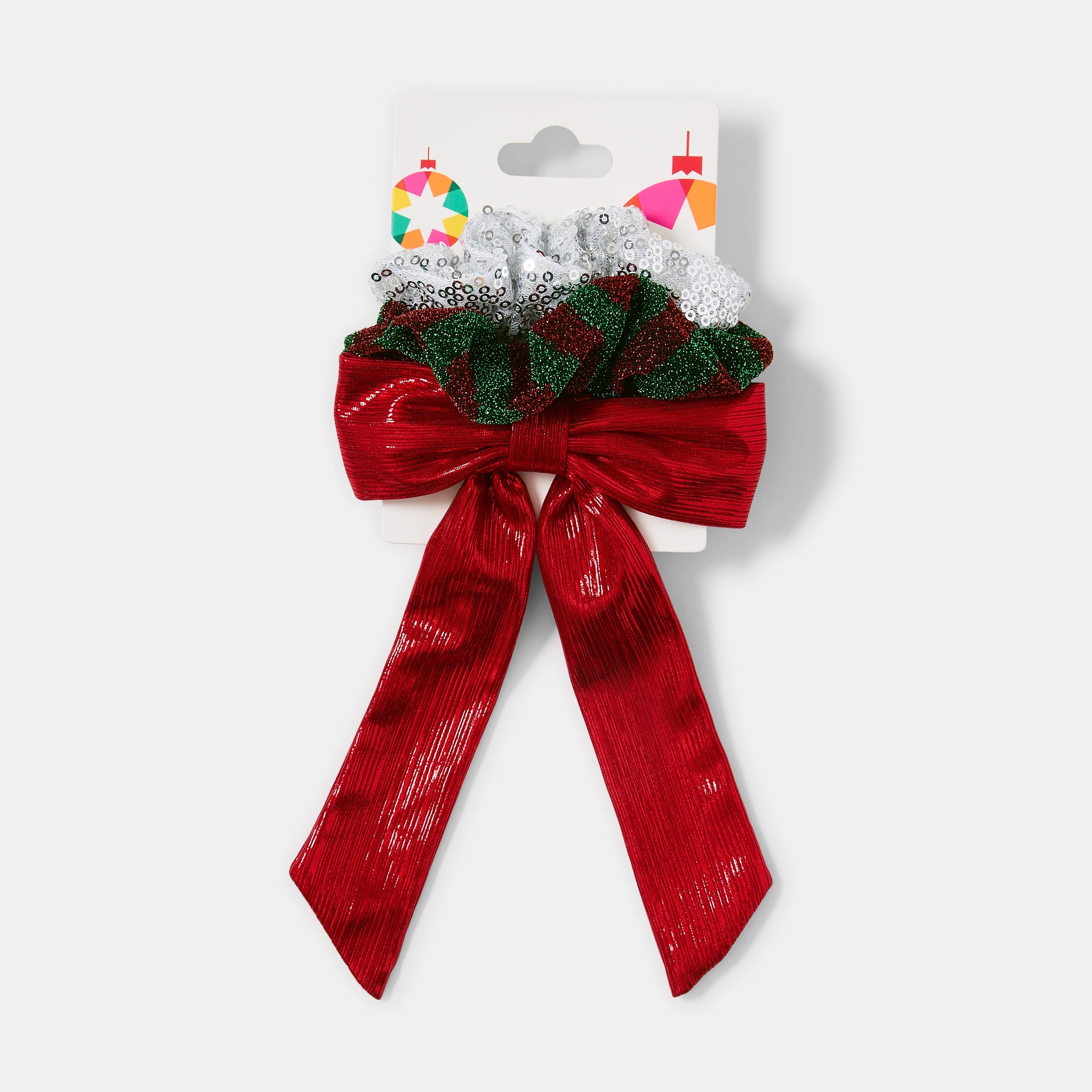 4 3 Pack Christmas Hair Scrunchies, 4 of 4