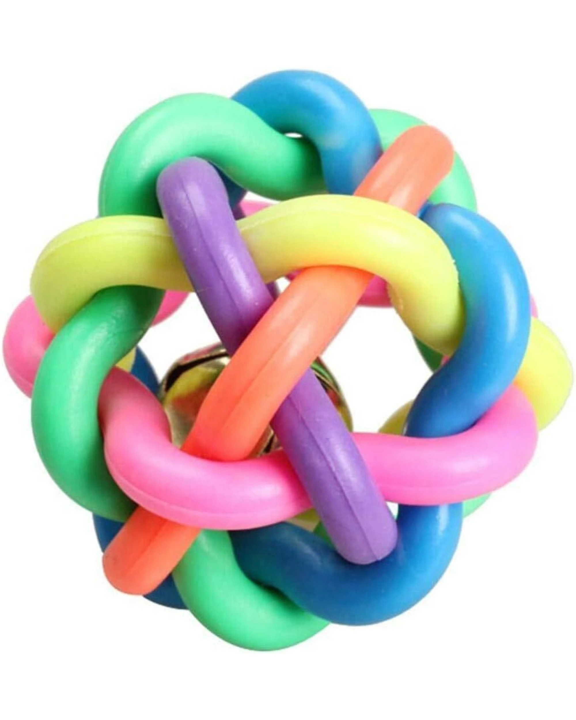 2 BR Pets Rubber Round Ball Dog and Cat Toy with Bell, 2 of 5