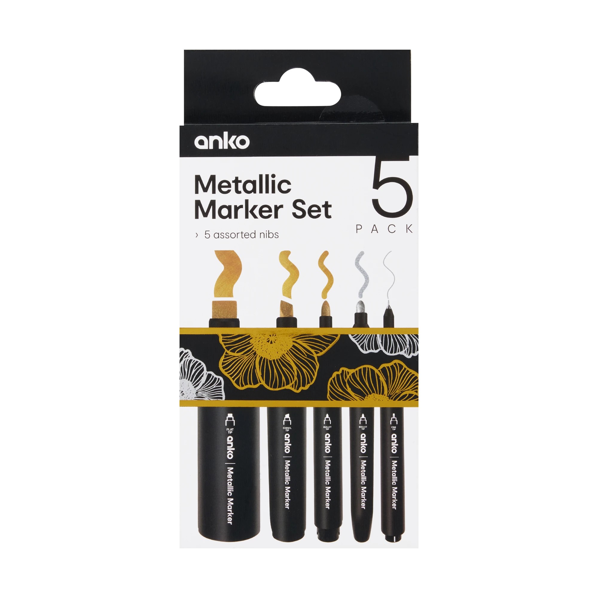 1 5 Pack Metallic Marker Set, 1 of 4