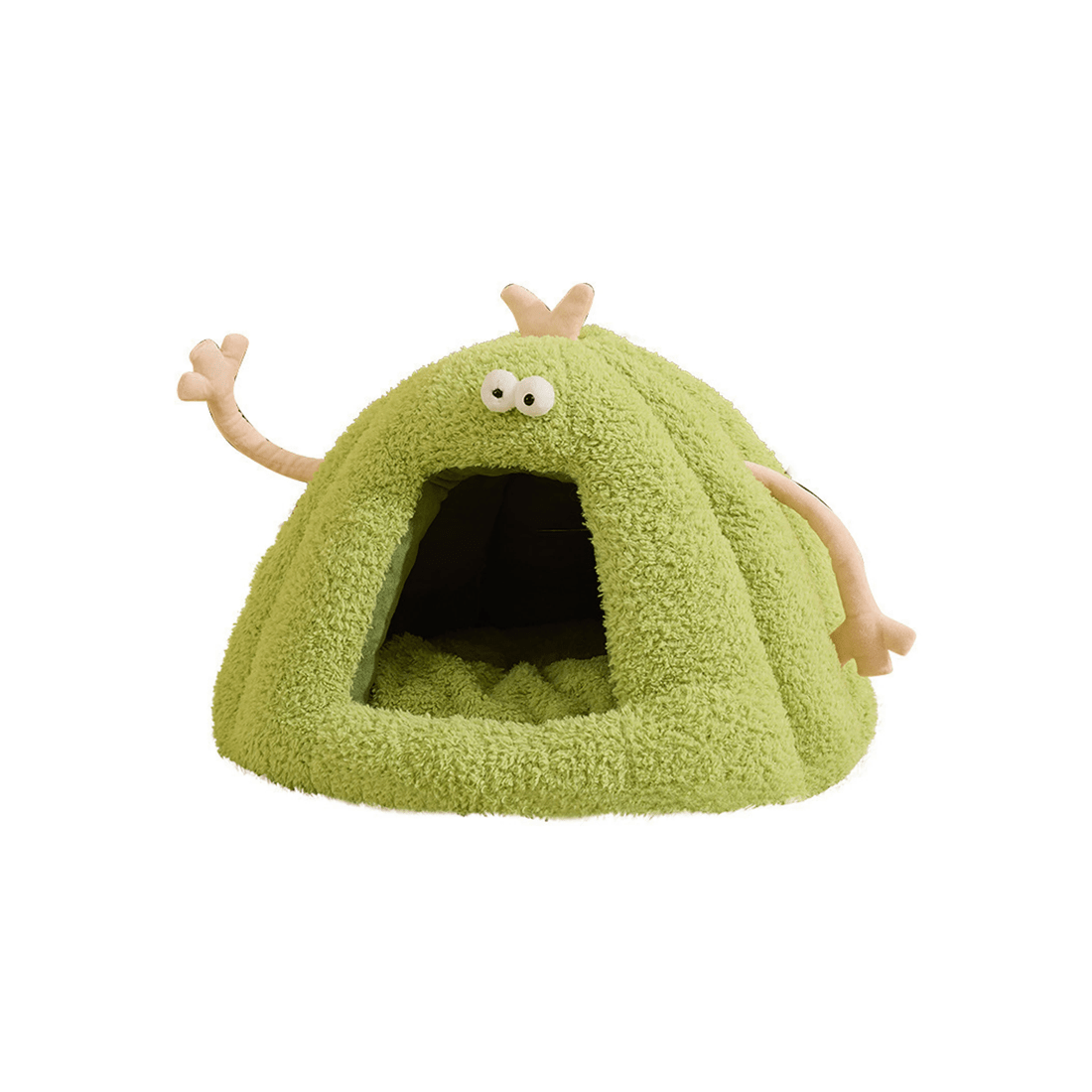 1 TODO Pet Nesting Bed Cushion 60cm x 45cm Soft Warm Dog Cat Sleeping Bed - Green, 1 of 7