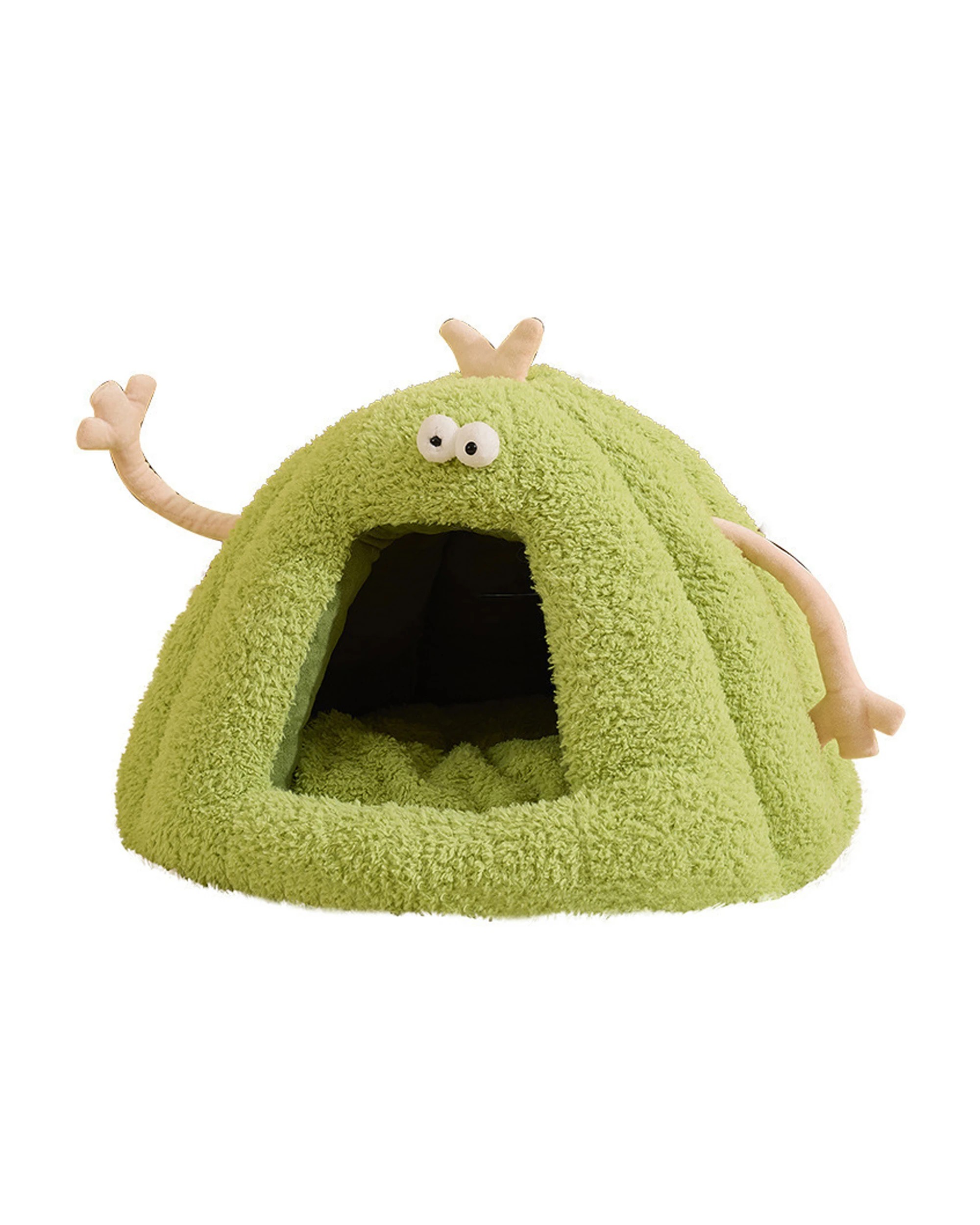 1 TODO Pet Nesting Bed Cushion 60cm x 45cm Soft Warm Dog Cat Sleeping Bed - Green, 1 of 7