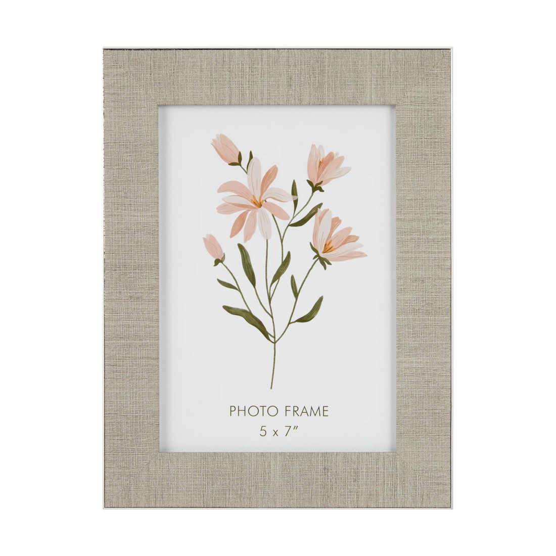 1 Linen Look Photo Frame - 5in. x 7in. (13cm x 18cm), Brown, 1 of 4