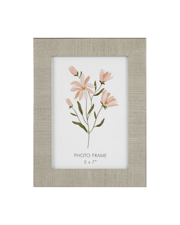 Linen Look Photo Frame - 5in. x 7in. (13cm x 18cm), Brown