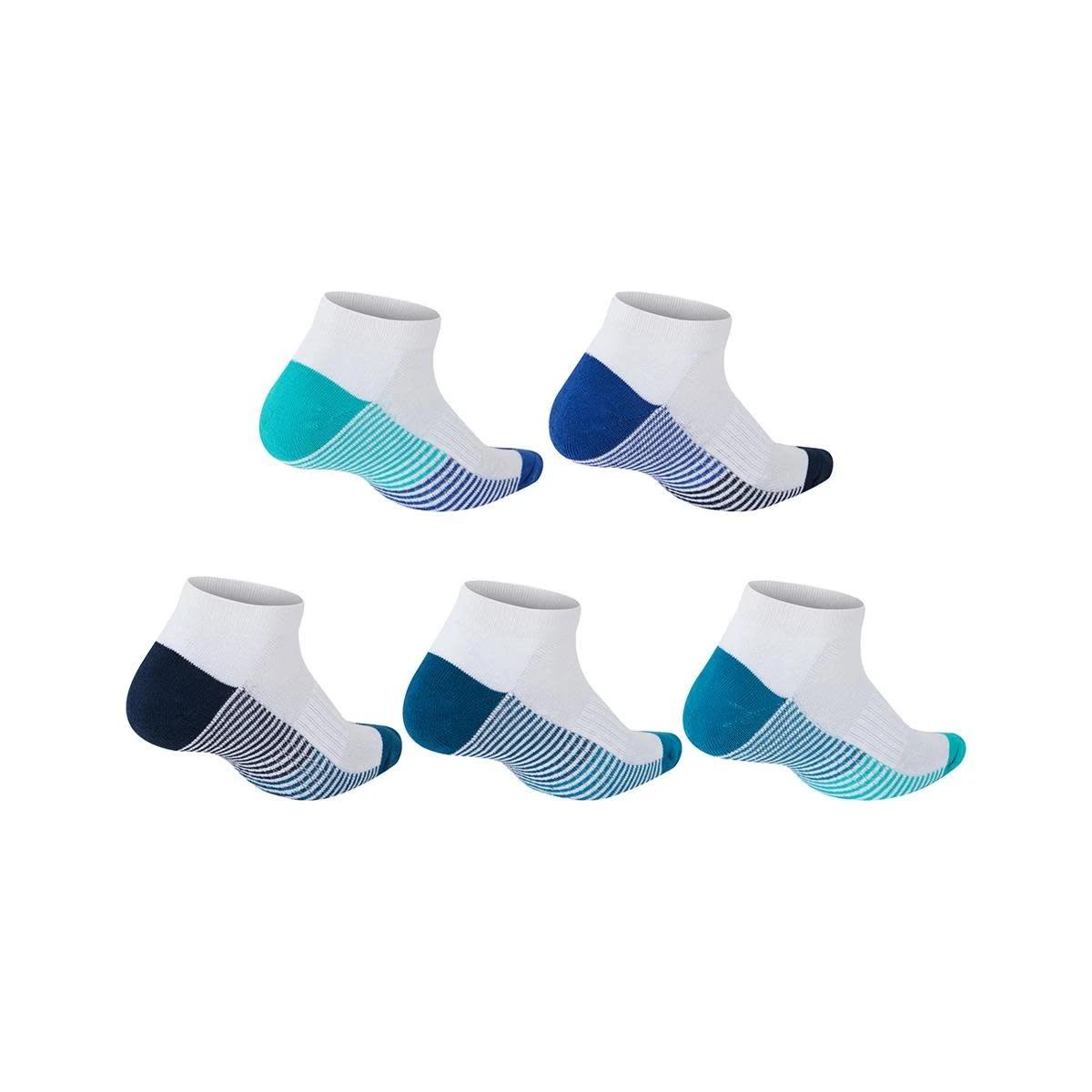 2 Active 5 Pack Low Cut Tough Sports Socks WHITE COLOUR HEEL, 2 of 3