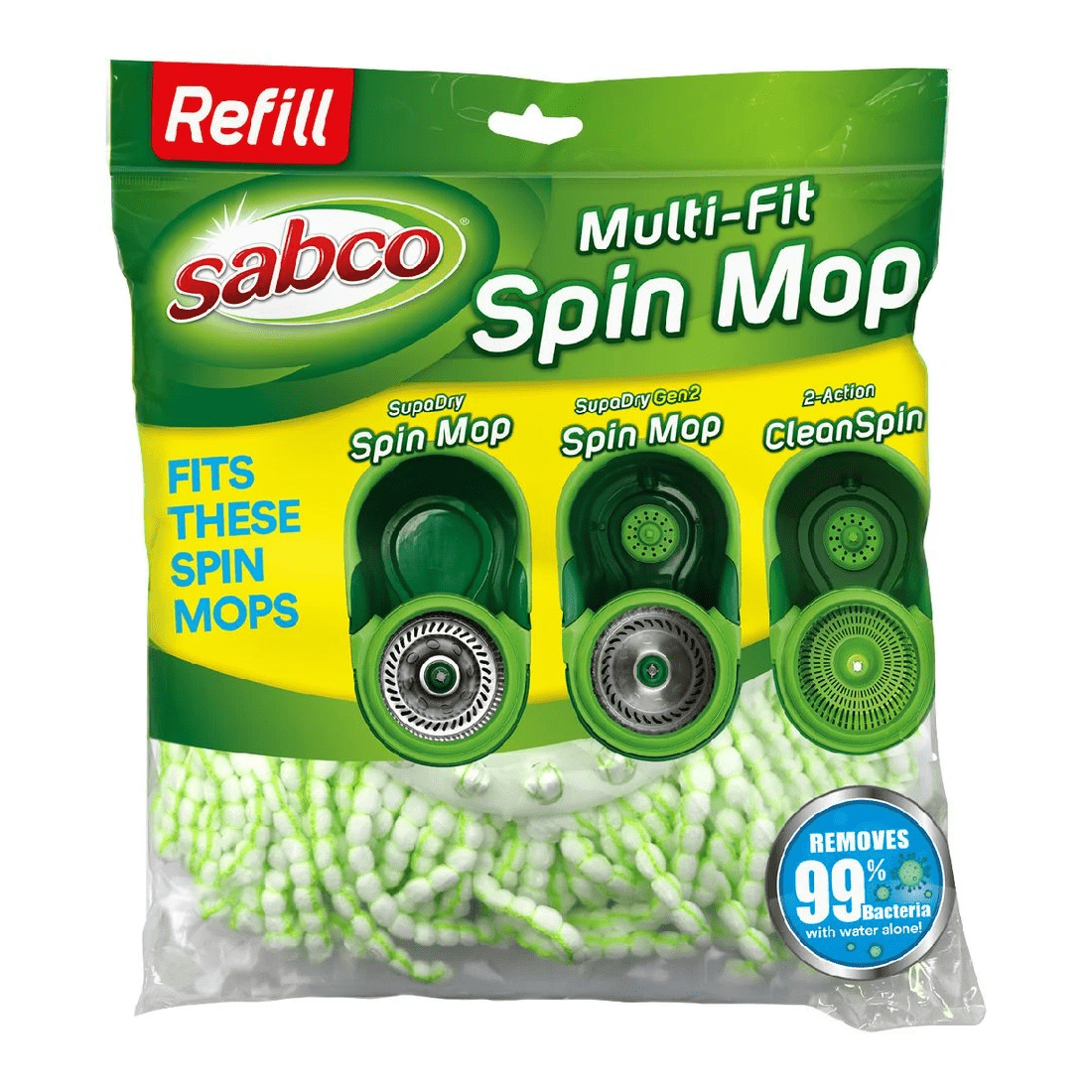 1 Sabco Muti-Fit Spin Mop Refill, 1 of 3