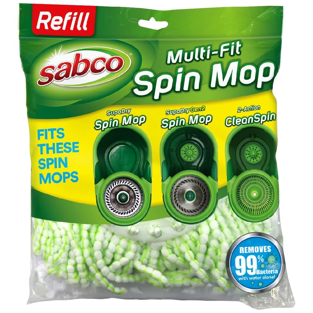 1 Sabco Muti-Fit Spin Mop Refill, 1 of 3
