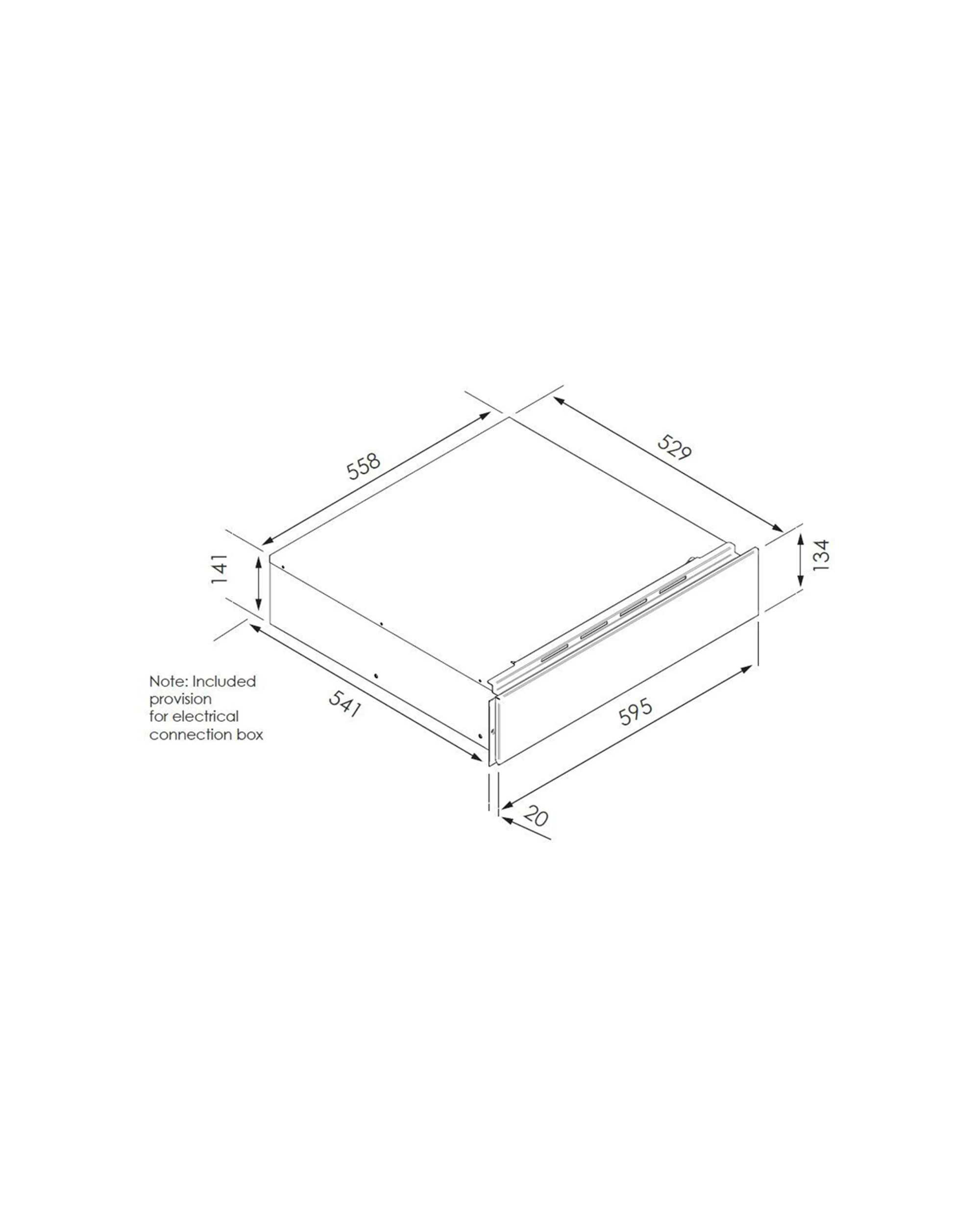 6 Kleenmaid 22L Glass Front Warmer/Preheat/Defrost Slow Cooking Drawer Black 1000W, 6 of 6