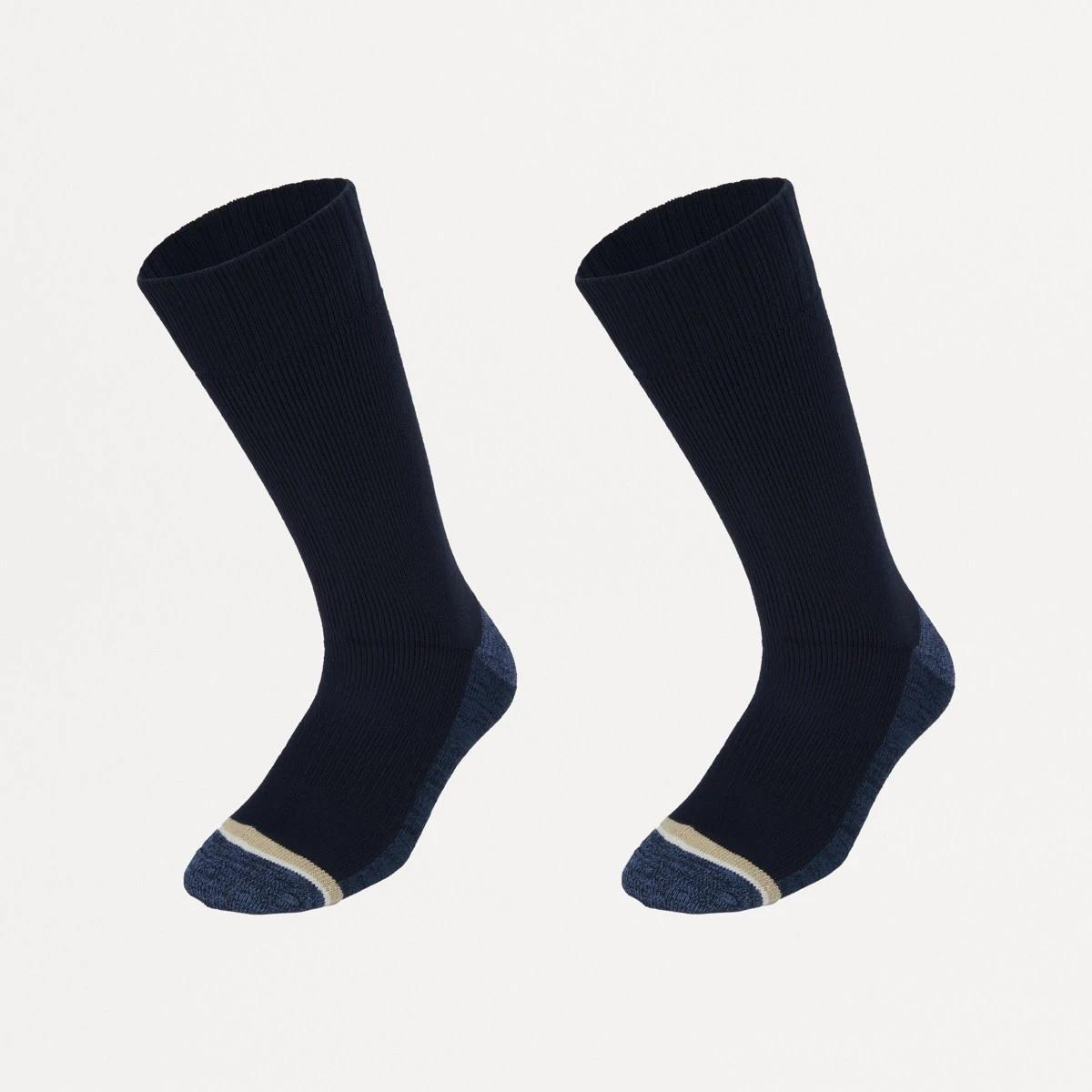 1 2 Pack Bamboo Crew Socks NAVY BAMBOO CREW, 1 of 3