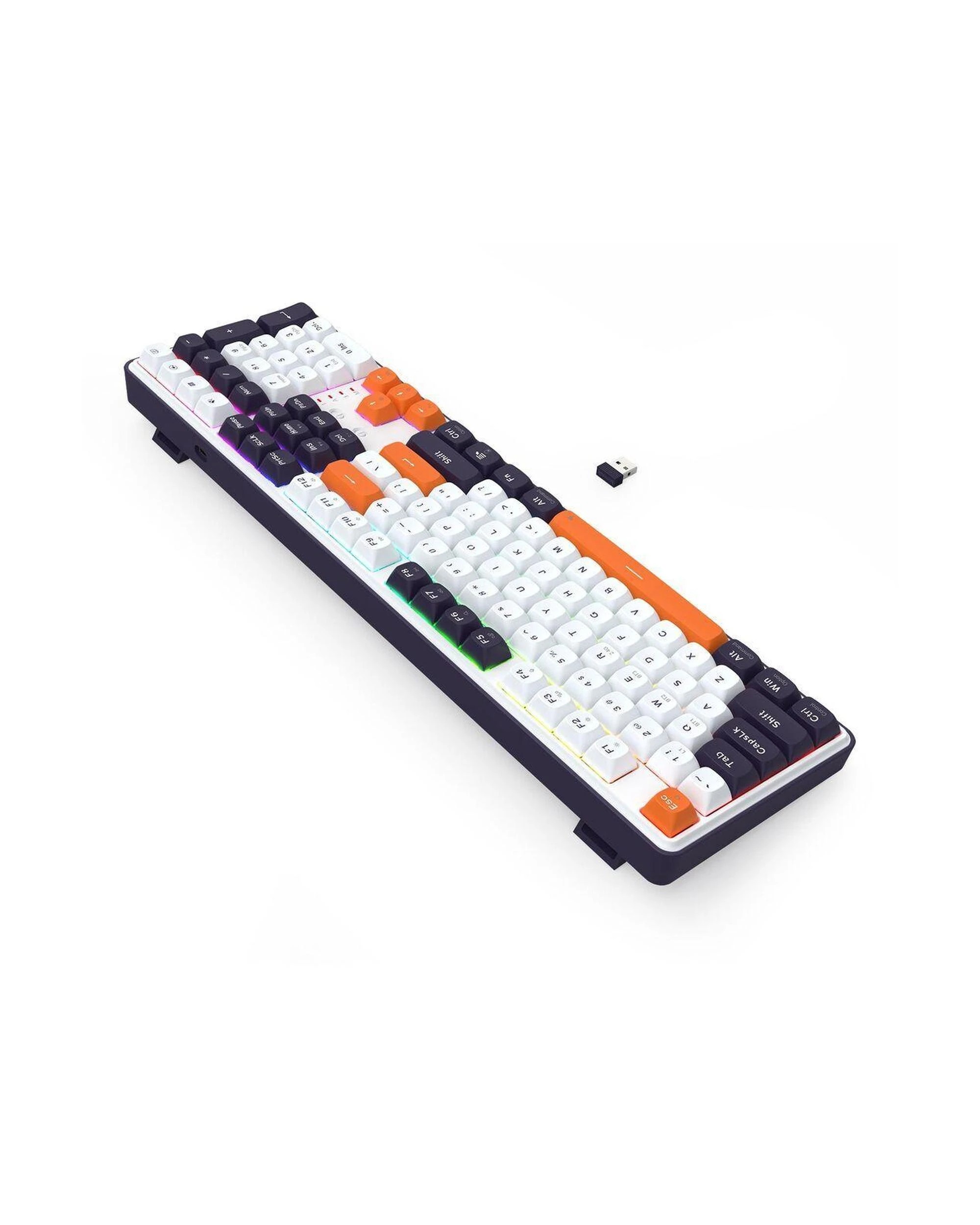 6 Redragon K689WBO RGB Pro Wyvern White 108Key Wireless Mechanical Keyboard, 6 of 10