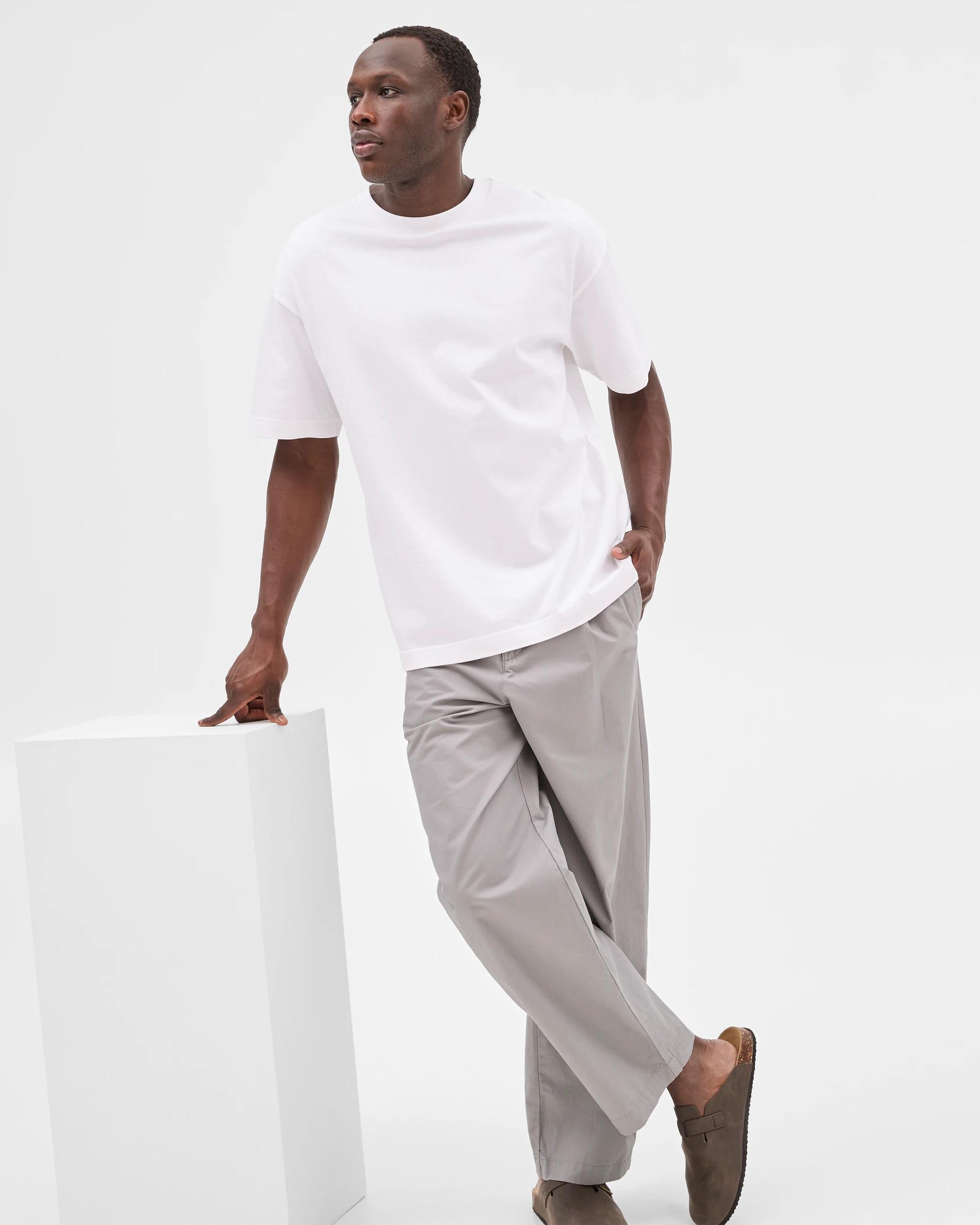 2 Commons Australian Cotton Oversized Heavy Core T-shirt WHITE, 2 of 9