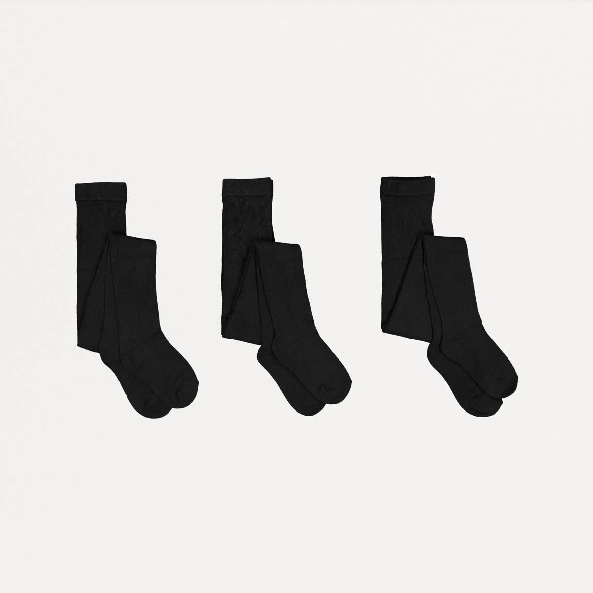 2 3 Pack School Cotton Rich Tights Nvy Sphire, 2 of 3