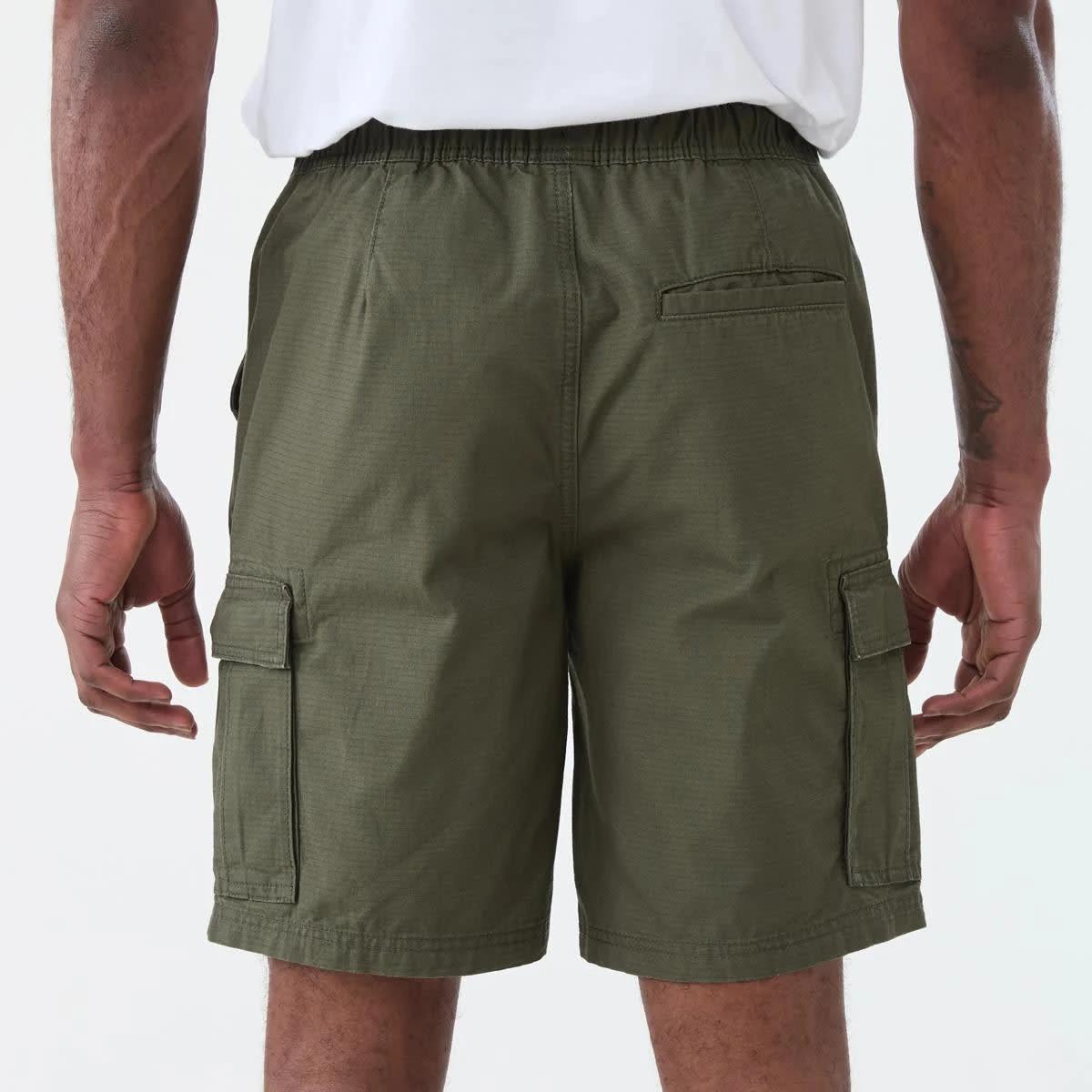 3 Textured Cargo Shorts TUSSOCK GREEN, 3 of 7