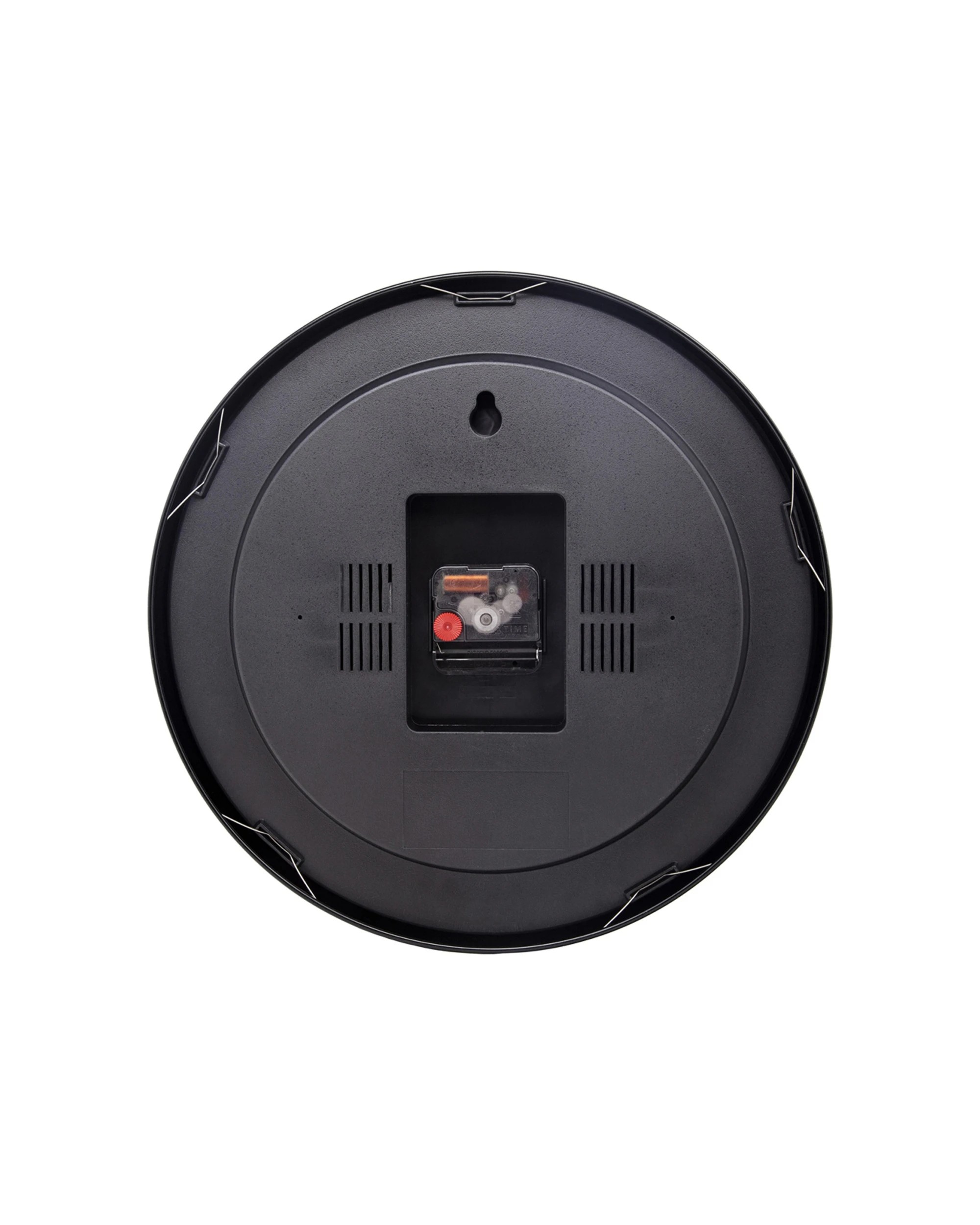 2 NEXTIME Wall Clock Station Silent Operation Metal Anodised Aluminium 35cm - Black, 2 of 3