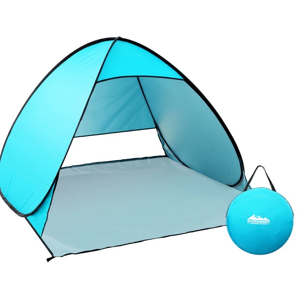 1 Weisshorn Pop Up Beach Tent Camping Hiking Sun Shade Shelter Fishing 3 - Blue, 1 of 6