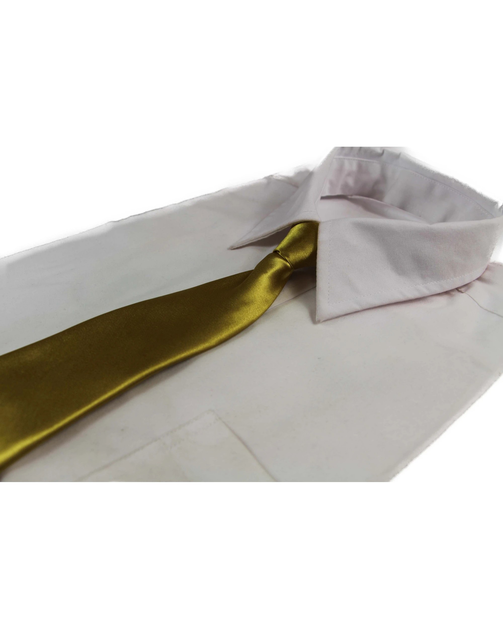 1 Zasel Kids Boys Mustard Yellow Elastic Plain Neck Tie, 1 of 1