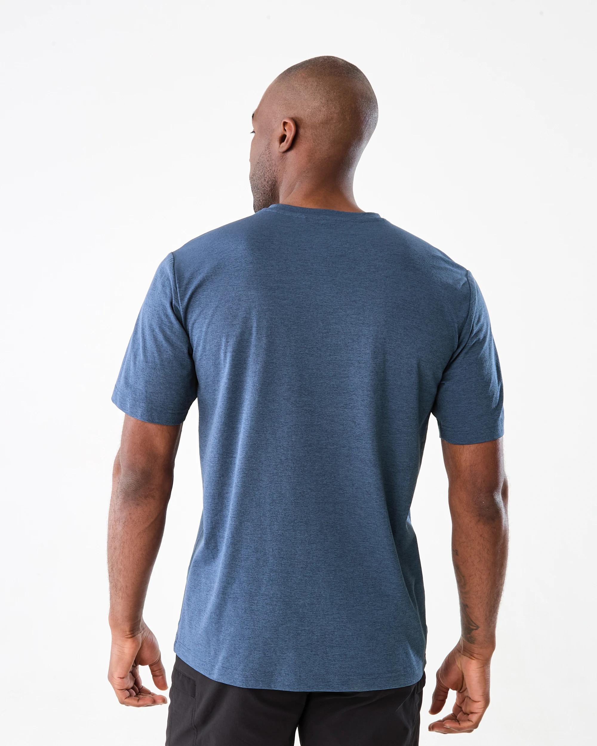 3 Active Mens Regular Training T-shirt Nvy Washd, 3 of 5