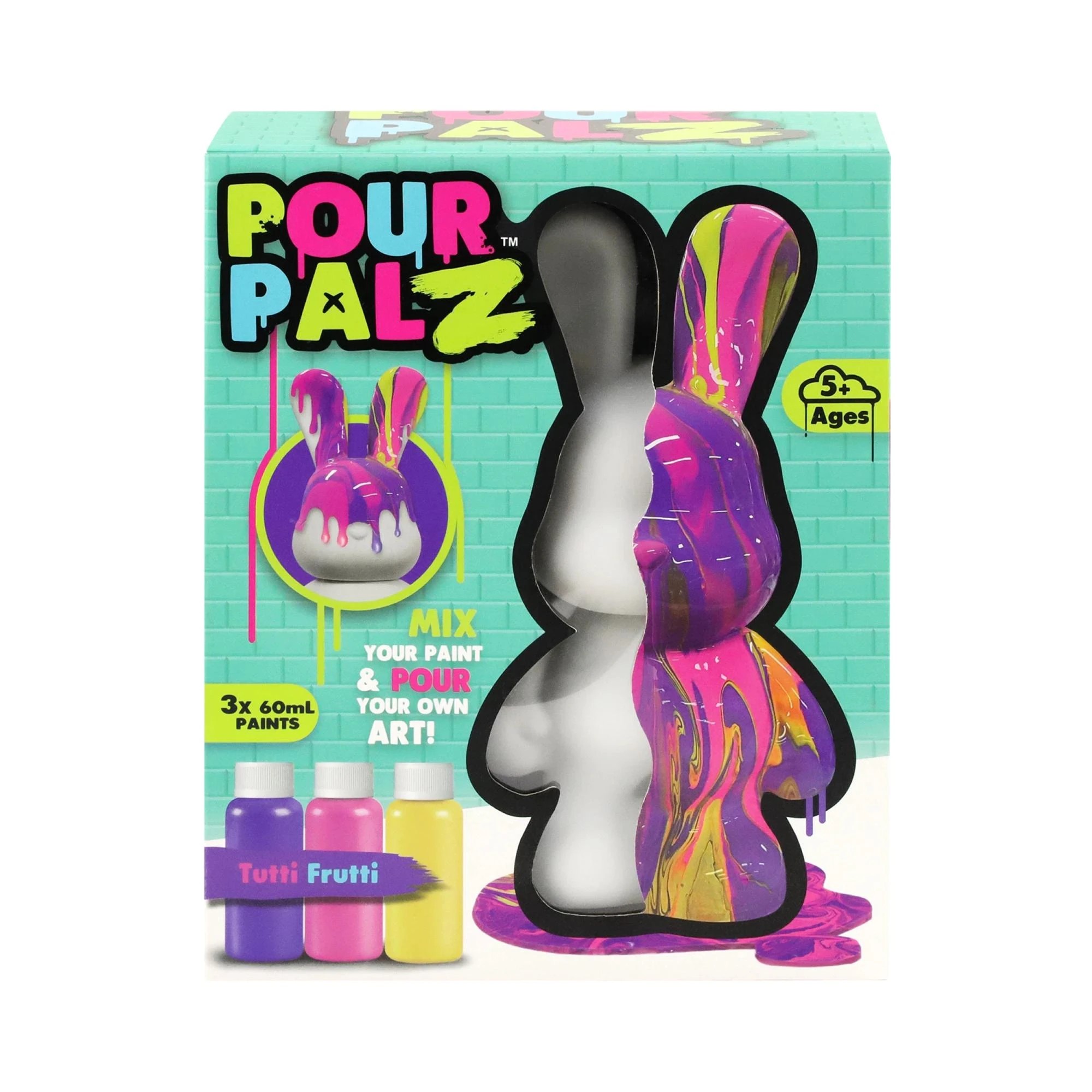 2 Pour Palz Diy Paint Bunny - Multi, 2 of 7