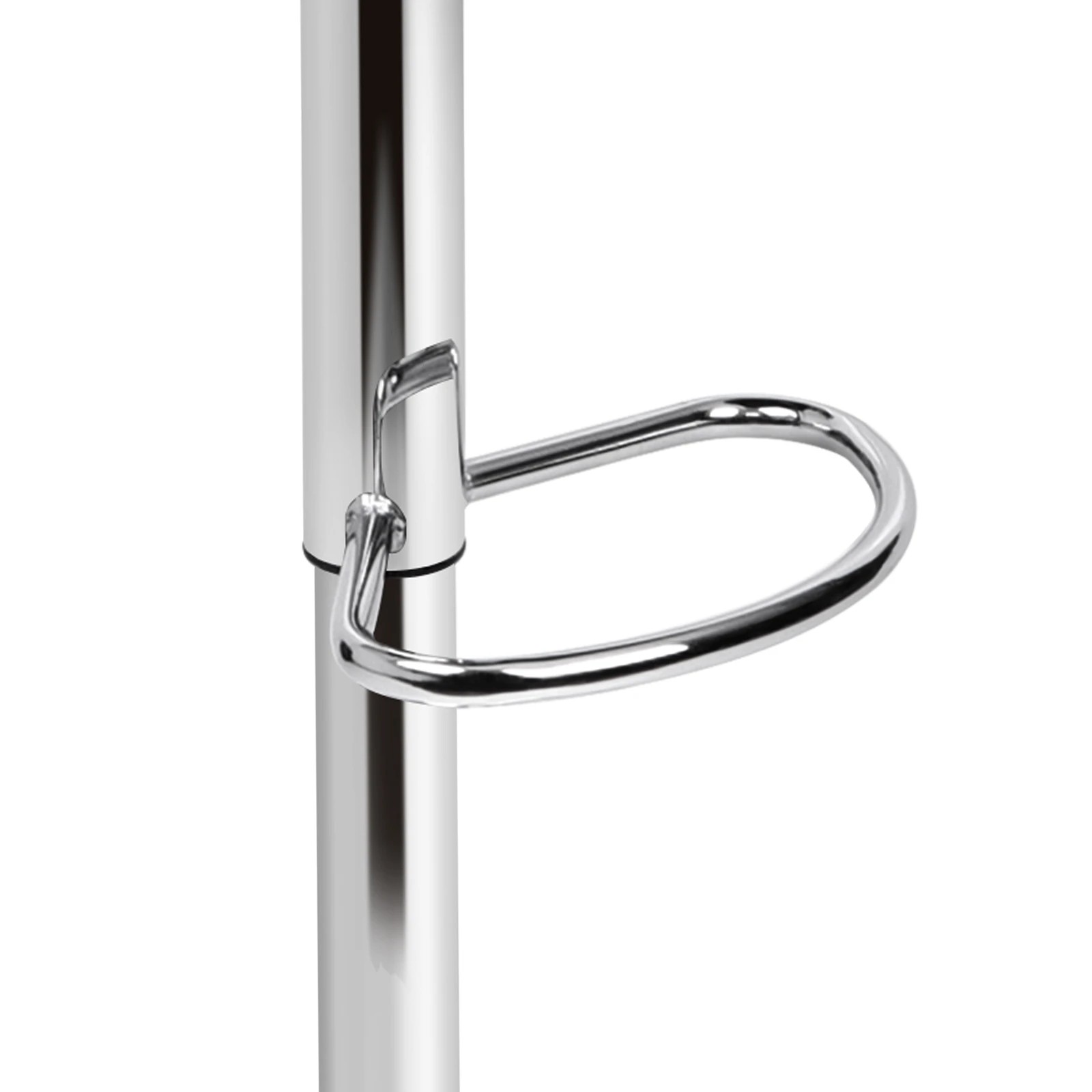 4 Alfordson 1x Bar Stool Kitchen Swivel Chair Wooden Leather Gas Lift - White, 4 of 9